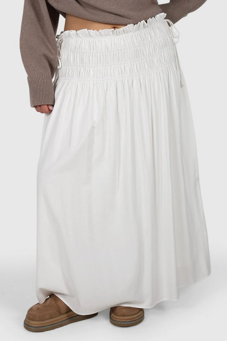 CASSIDY MAXI SKIRT WHITE - Image 2
