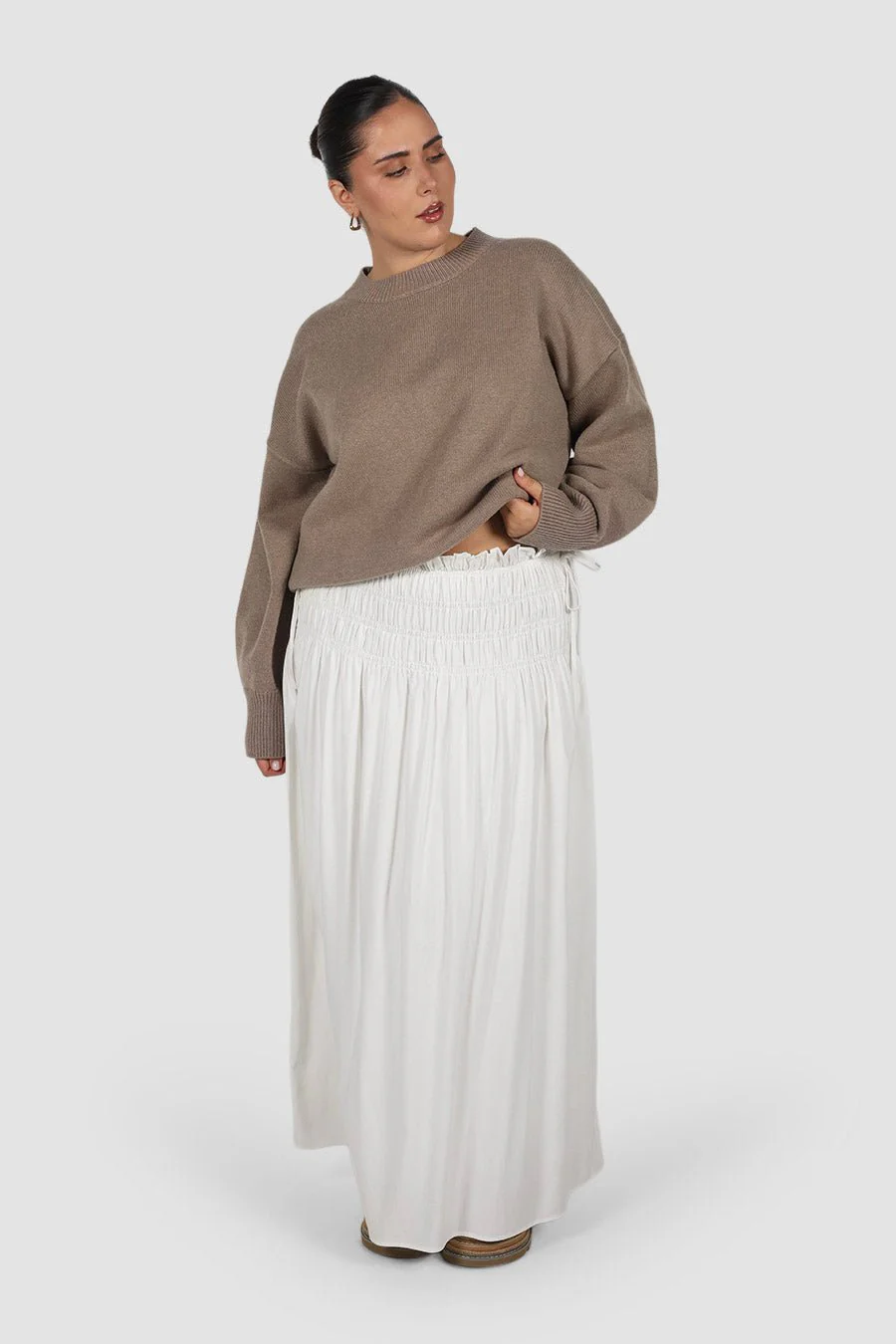 CASSIDY MAXI SKIRT WHITE - Image 3