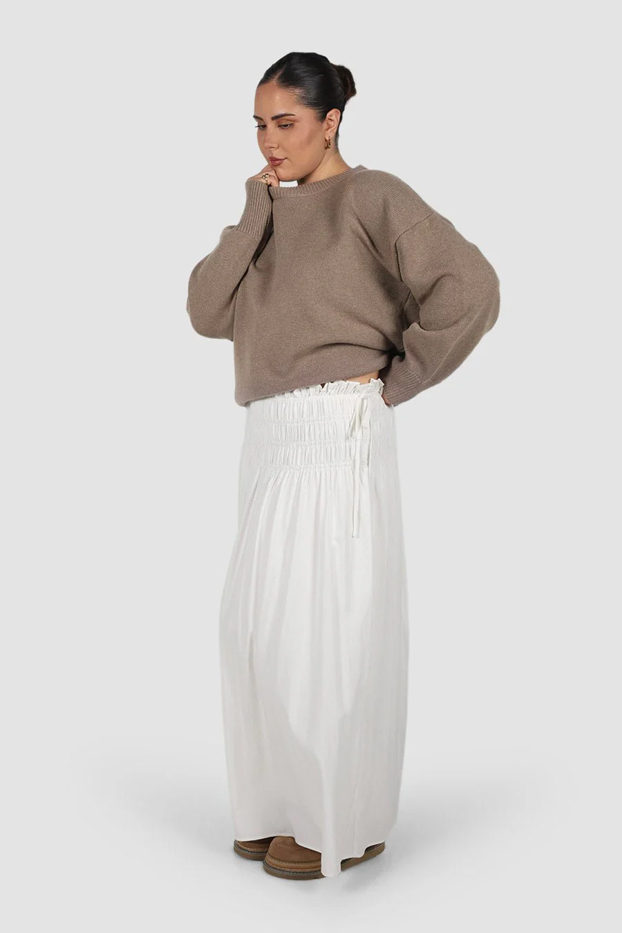 CASSIDY MAXI SKIRT WHITE - Image 4