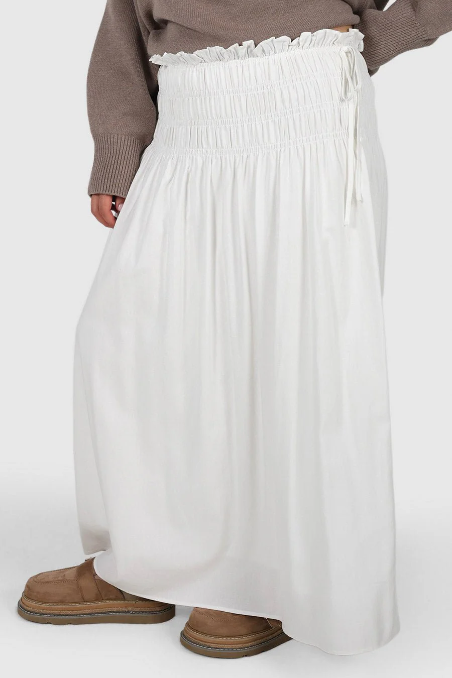 CASSIDY MAXI SKIRT WHITE - Image 5