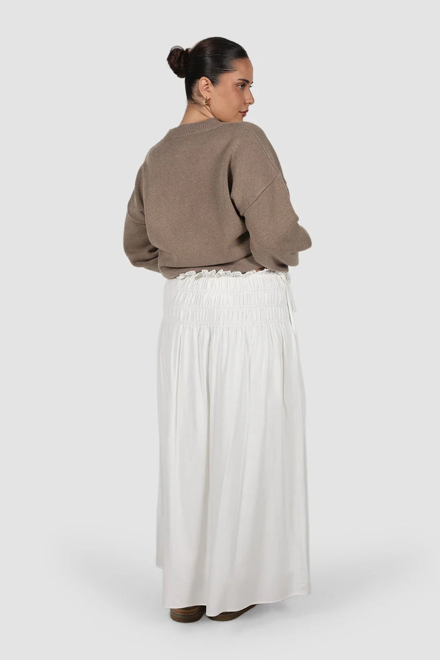 CASSIDY MAXI SKIRT WHITE - Image 6
