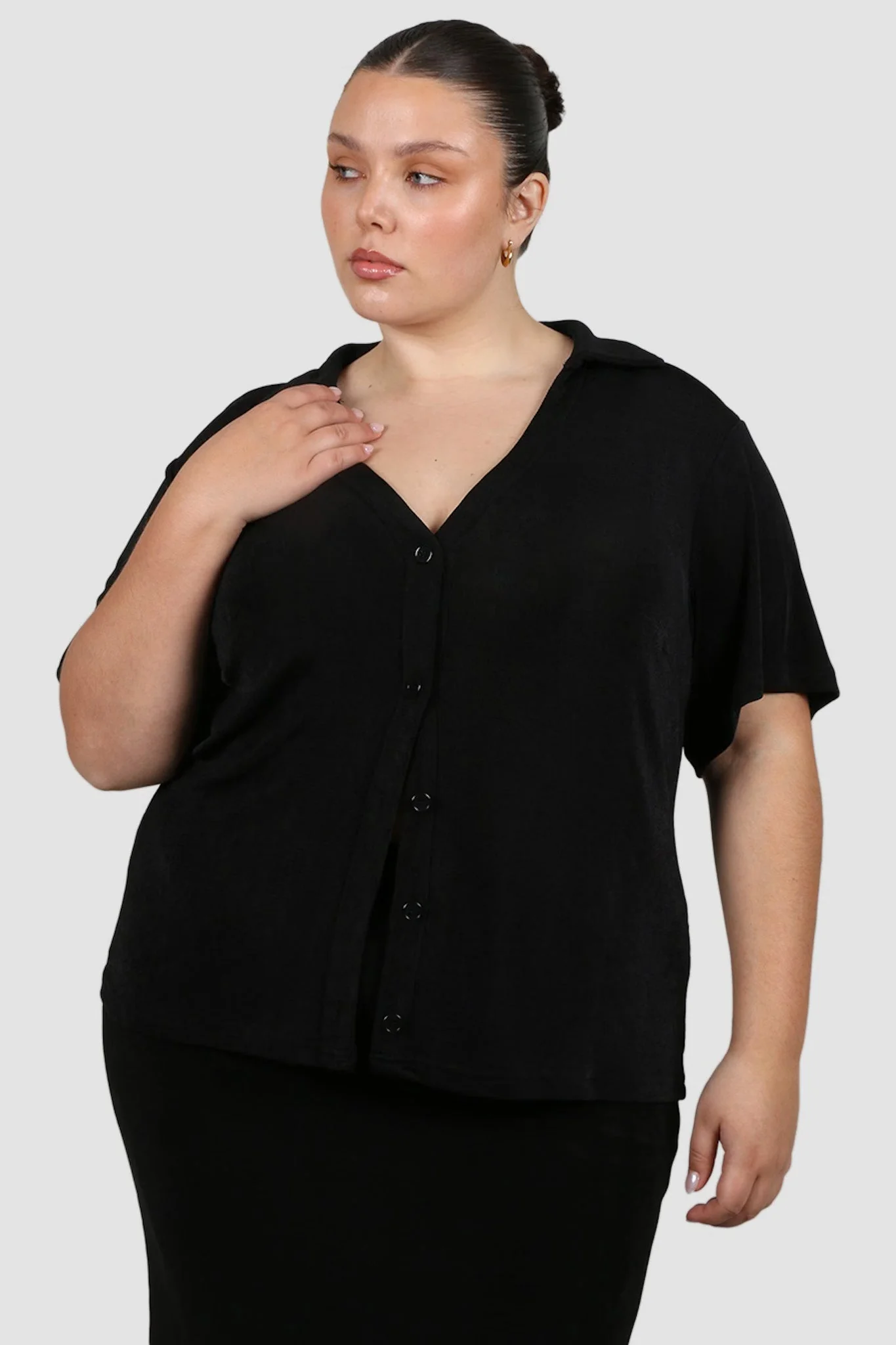 CHELSEA FULL LENGTH TOP BLACK - Image 3