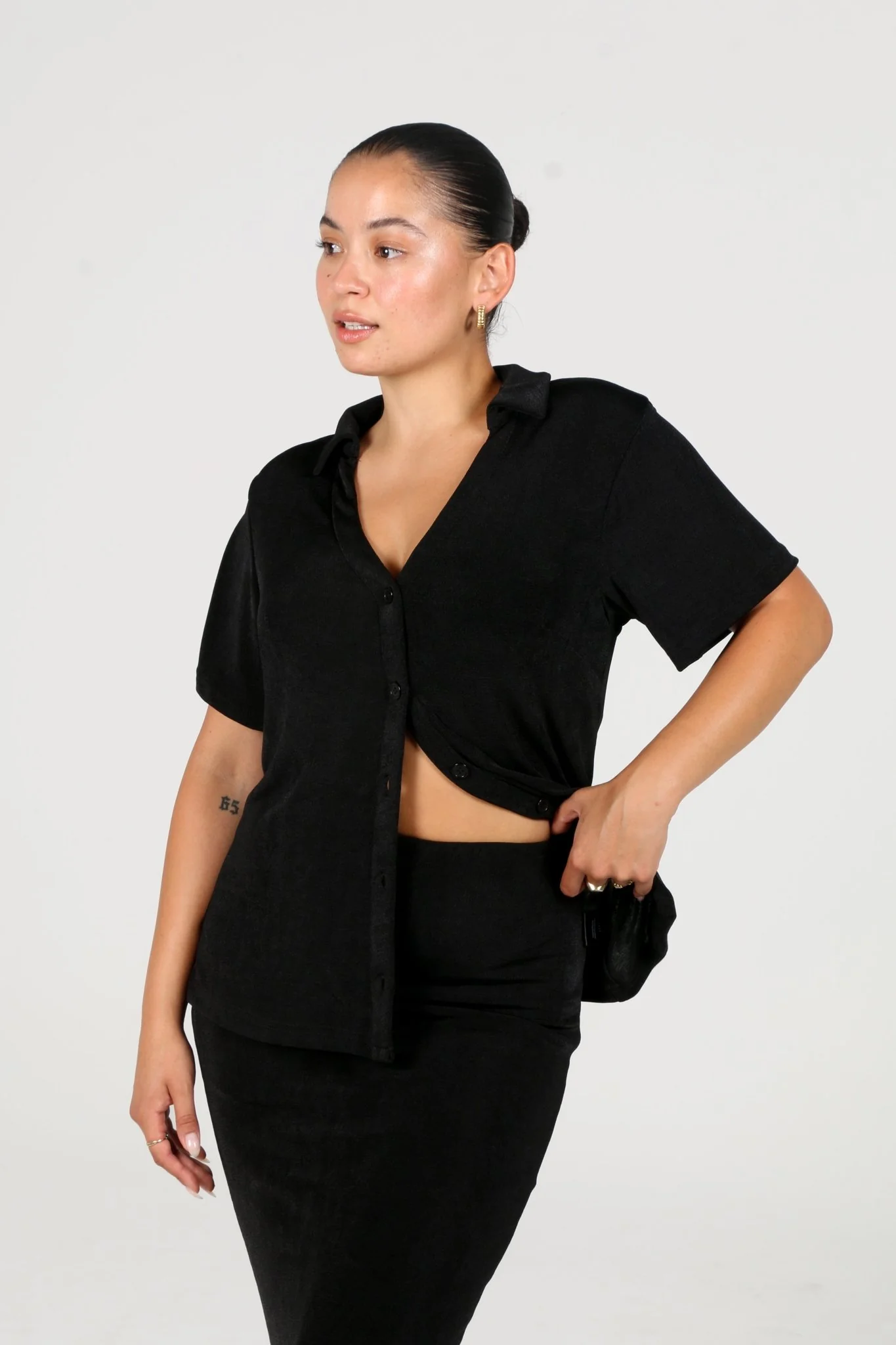 CHELSEA FULL LENGTH TOP BLACK - Image 6
