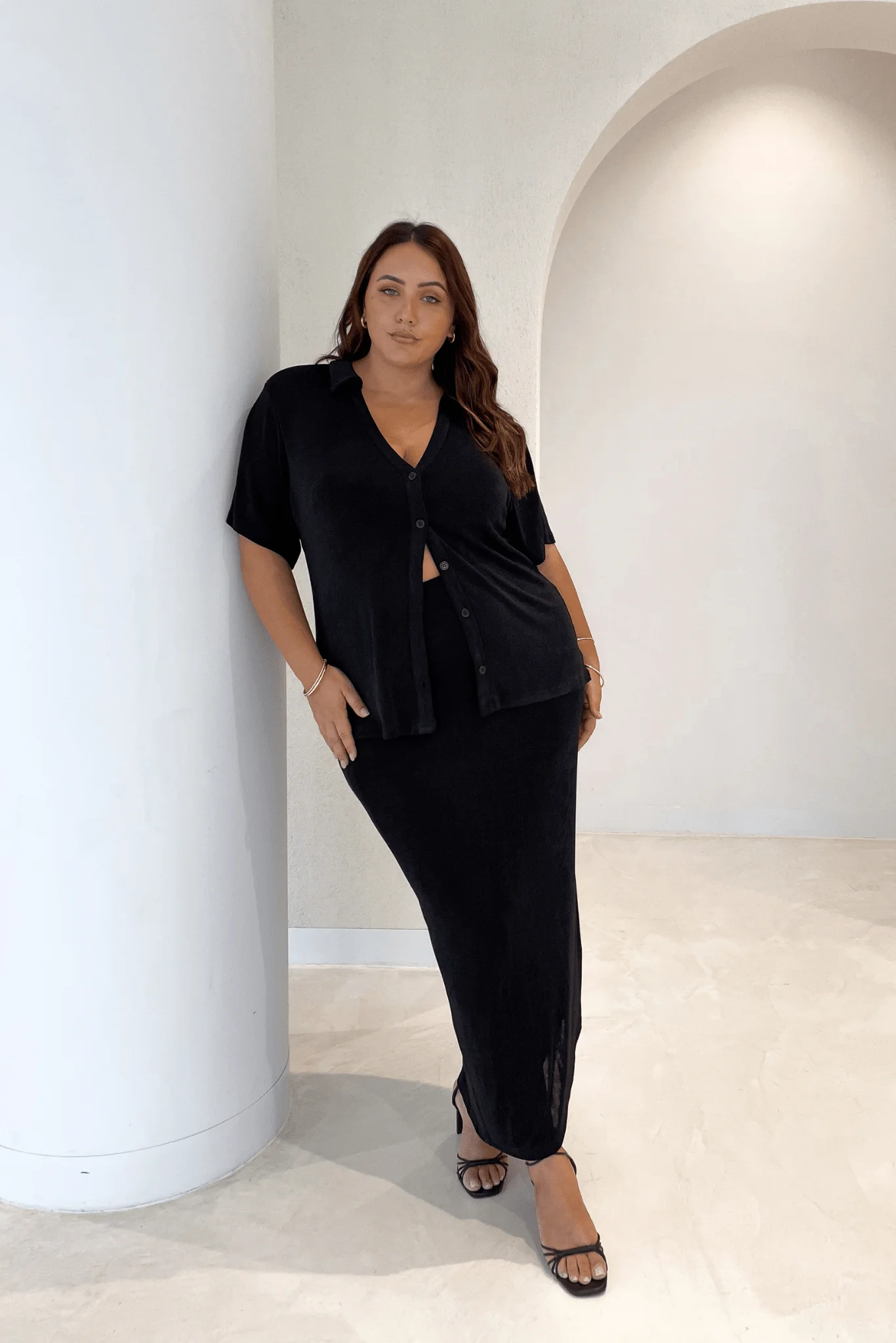 CHELSEA FULL LENGTH TOP BLACK - Image 9