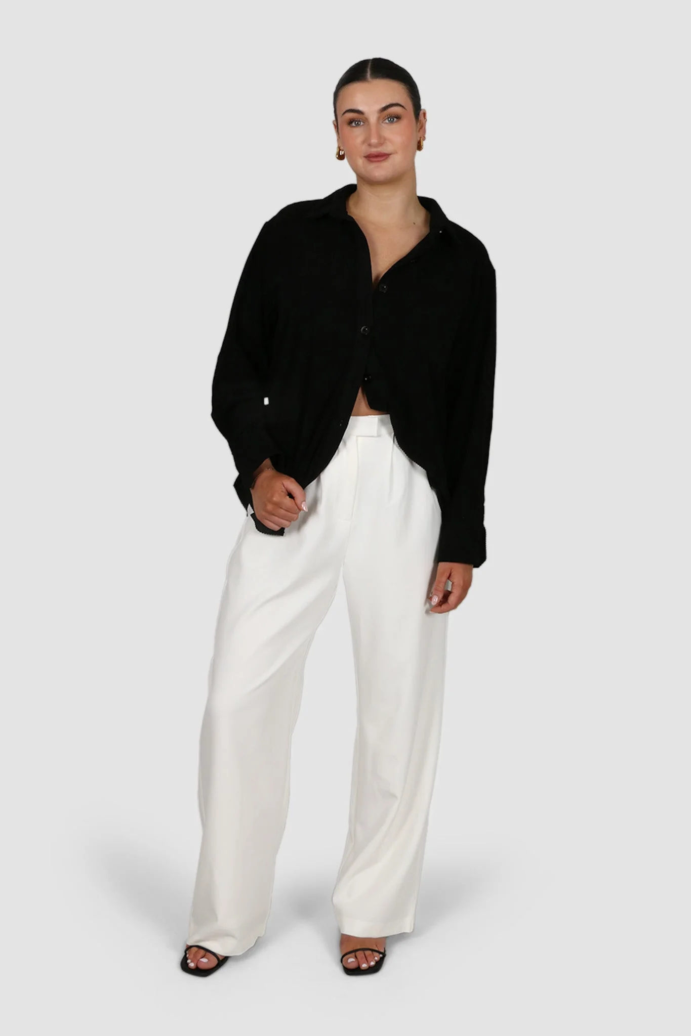 COLTER CORDUROY SHIRT BLACK - Image 3