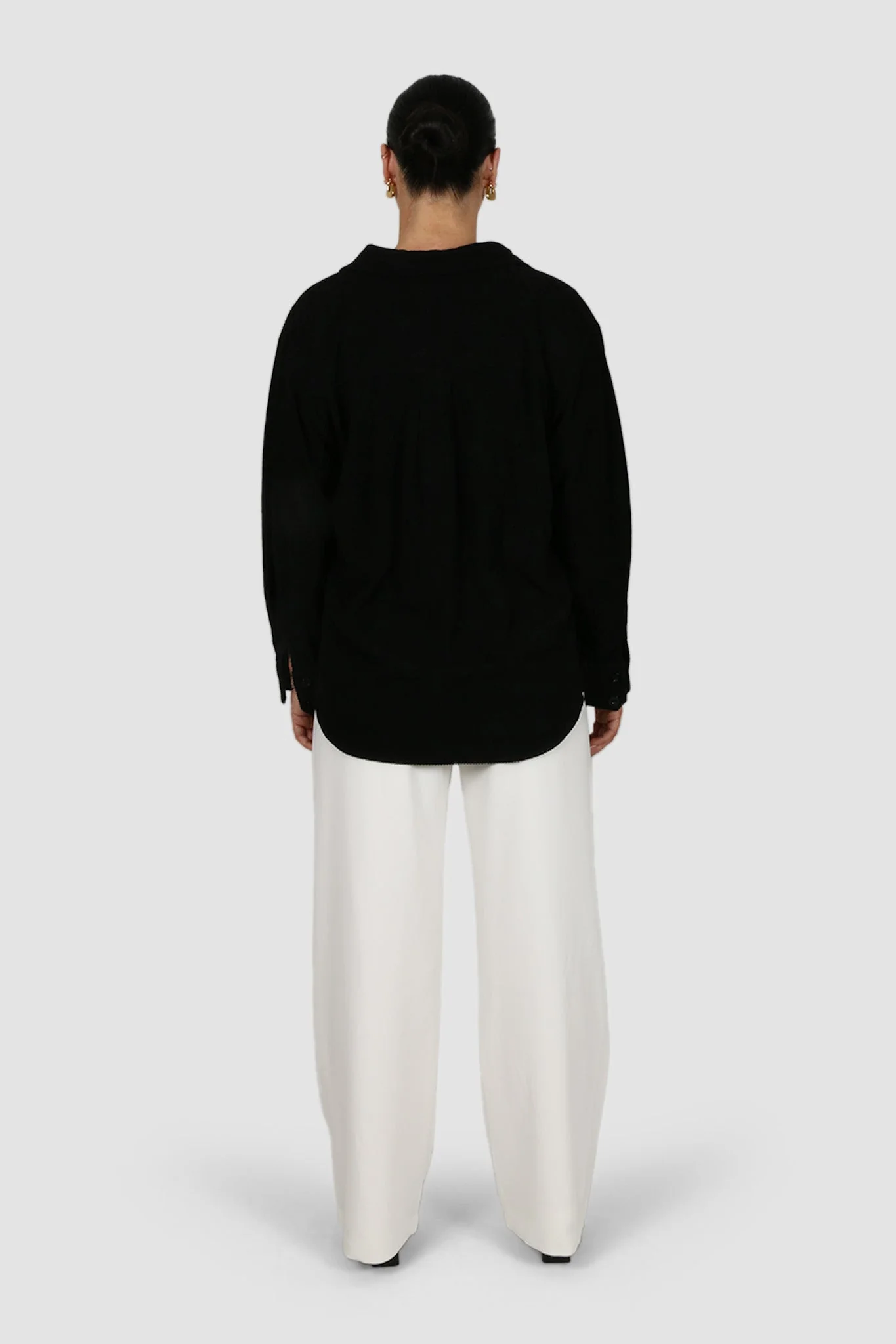 COLTER CORDUROY SHIRT BLACK - Image 4