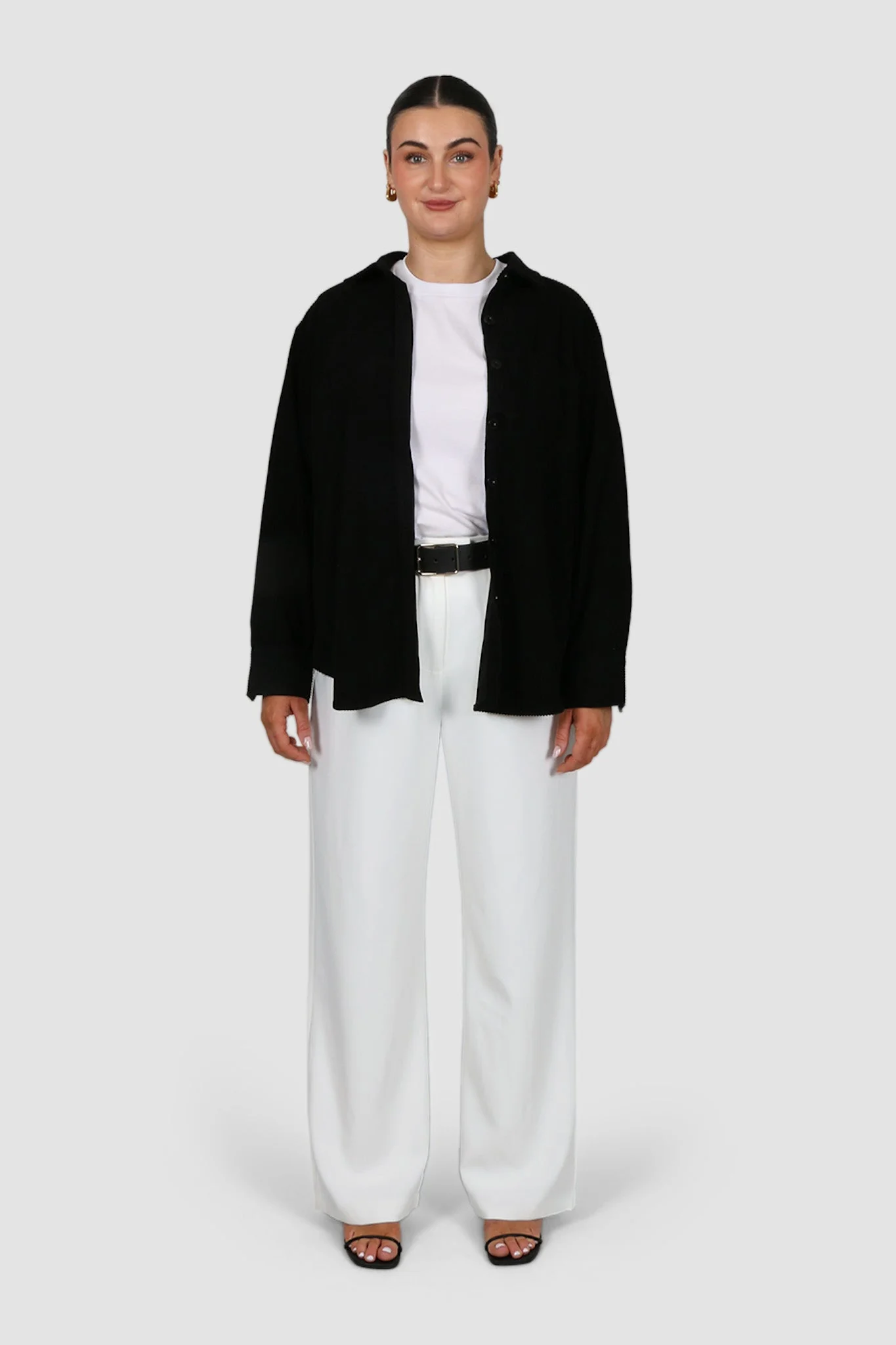 COLTER CORDUROY SHIRT BLACK - Image 6
