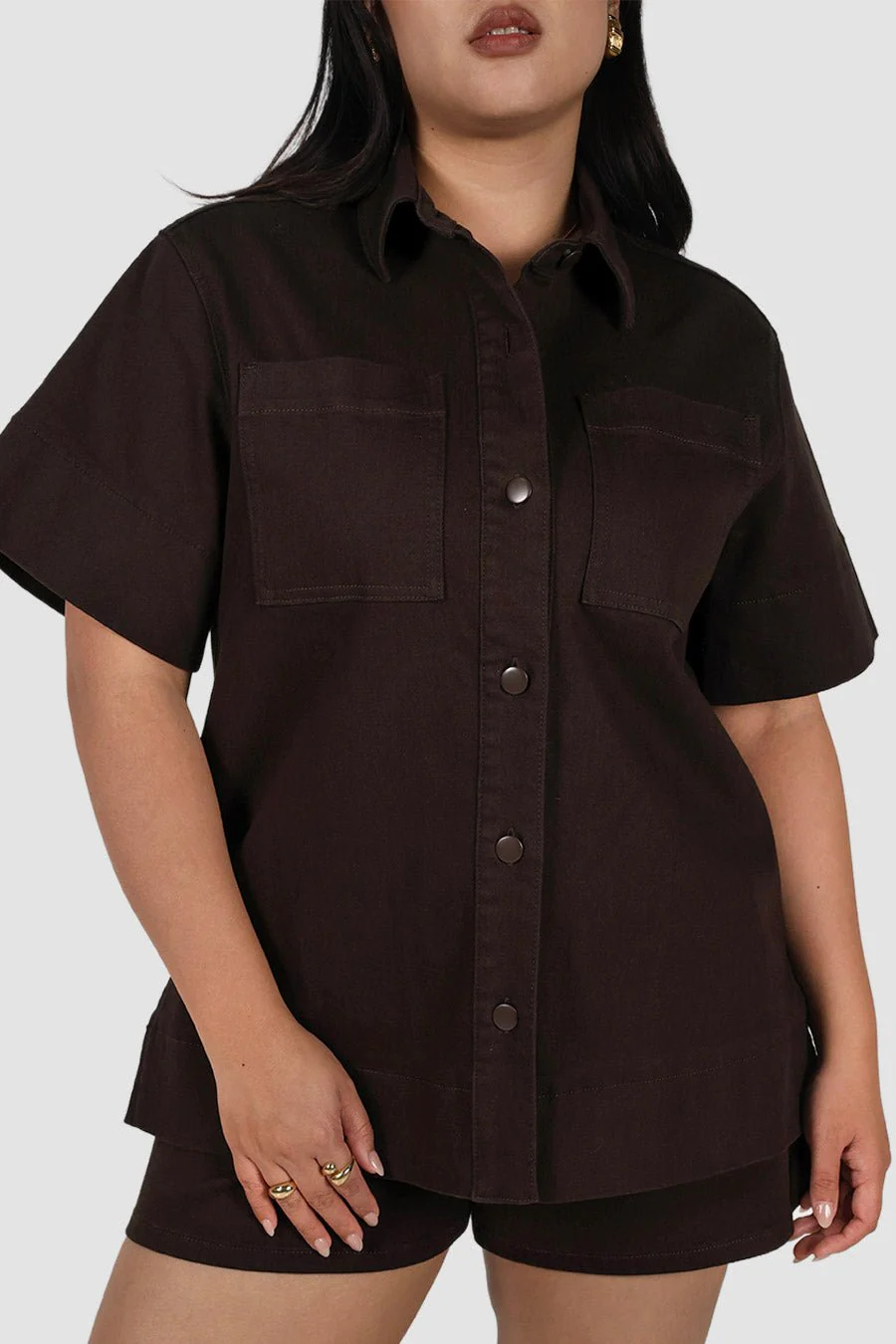 COMO DENIM SHIRT ESPRESSO - Image 5