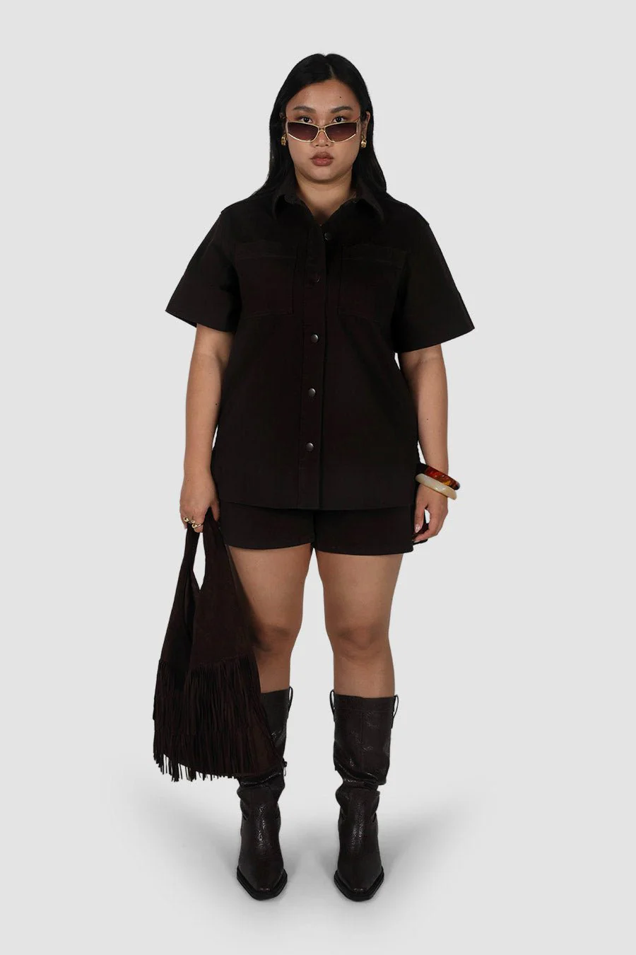 COMO DENIM SHIRT ESPRESSO - Image 6