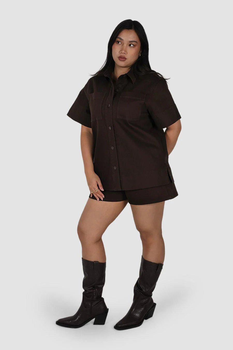 COMO DENIM SHIRT ESPRESSO - Image 7