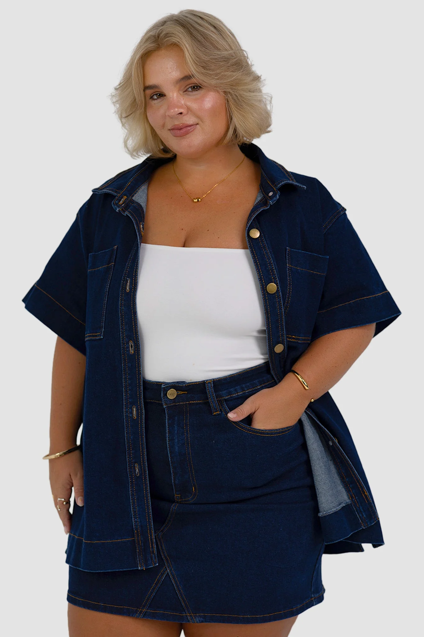 COMO DENIM SHIRT MIDNIGHT BLUE - Image 14