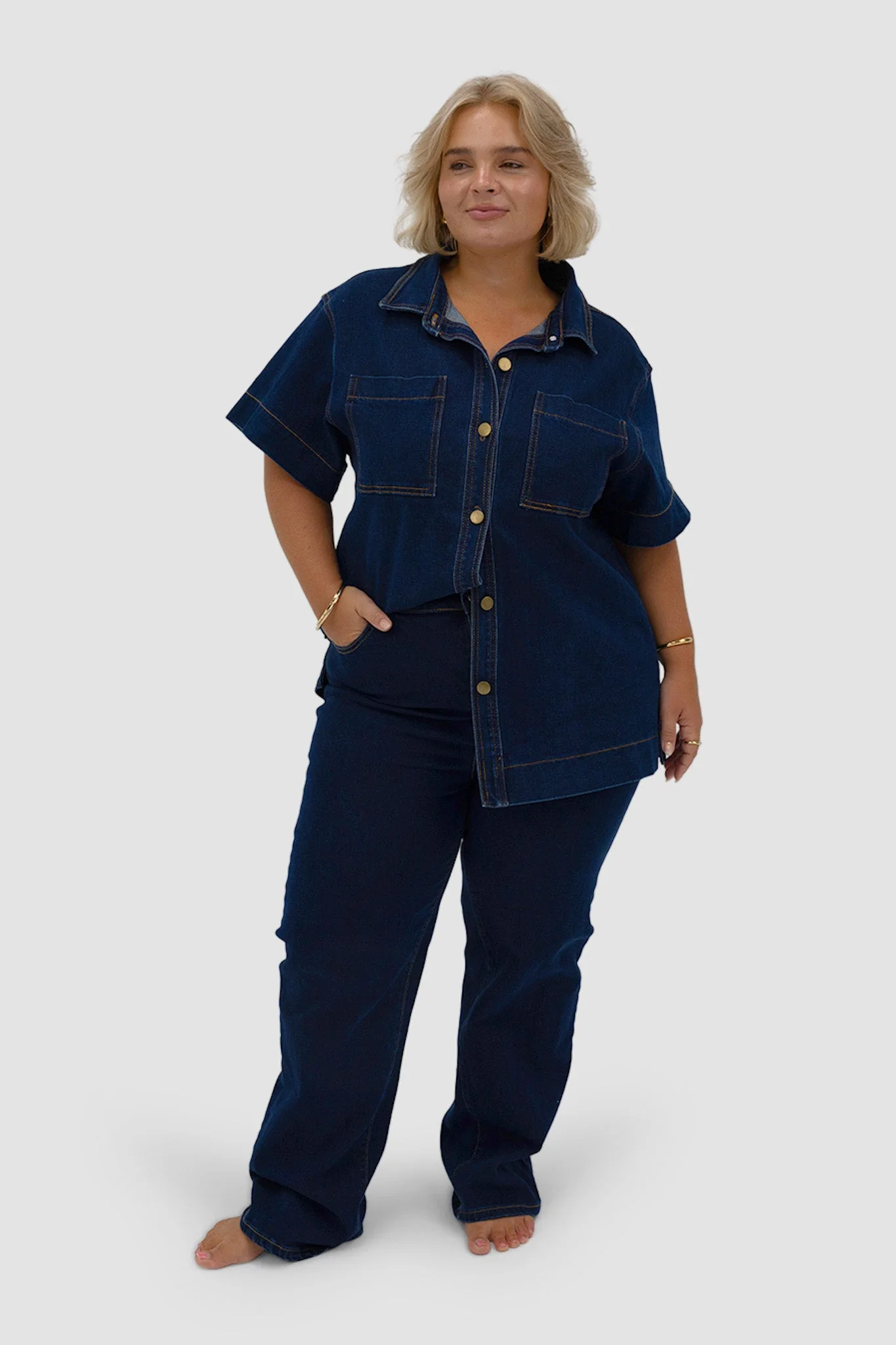 COMO DENIM SHIRT MIDNIGHT BLUE - Image 15
