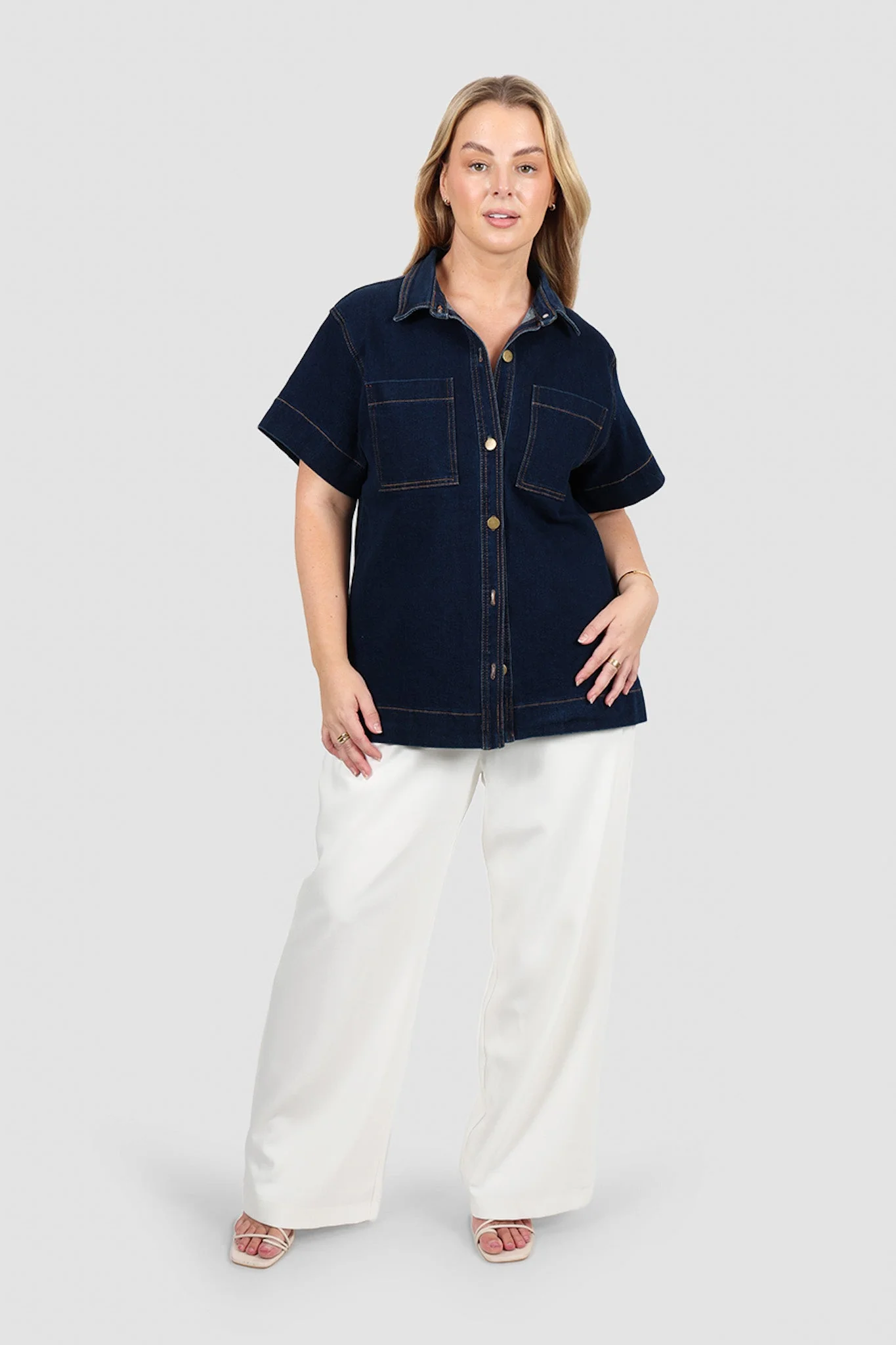 COMO DENIM SHIRT MIDNIGHT BLUE - Image 6