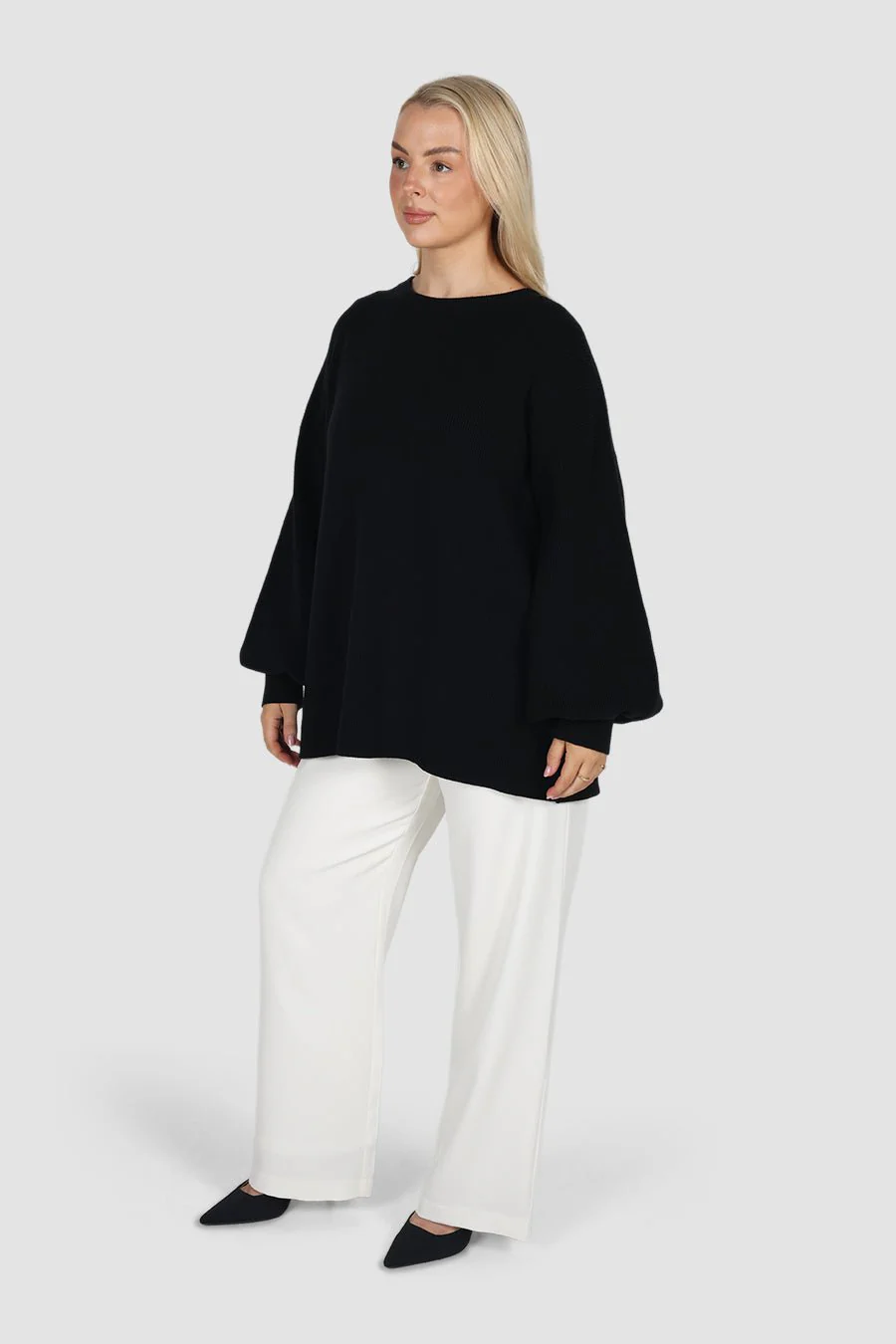 CORLEN OVERSIZED KNIT BLACK - Image 4