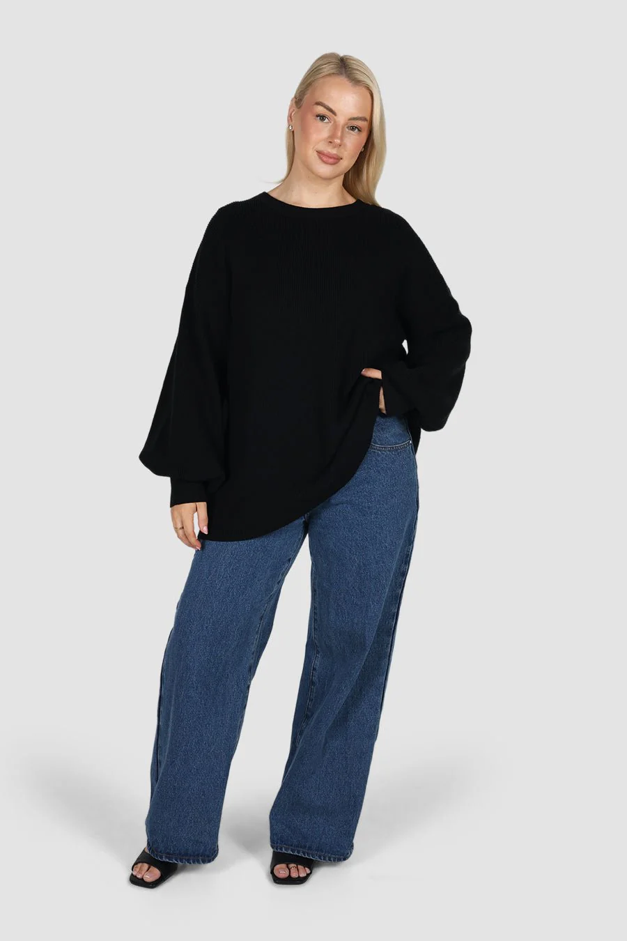 CORLEN OVERSIZED KNIT BLACK - Image 7
