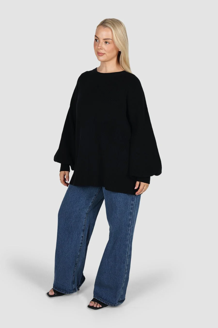 CORLEN OVERSIZED KNIT BLACK - Image 9