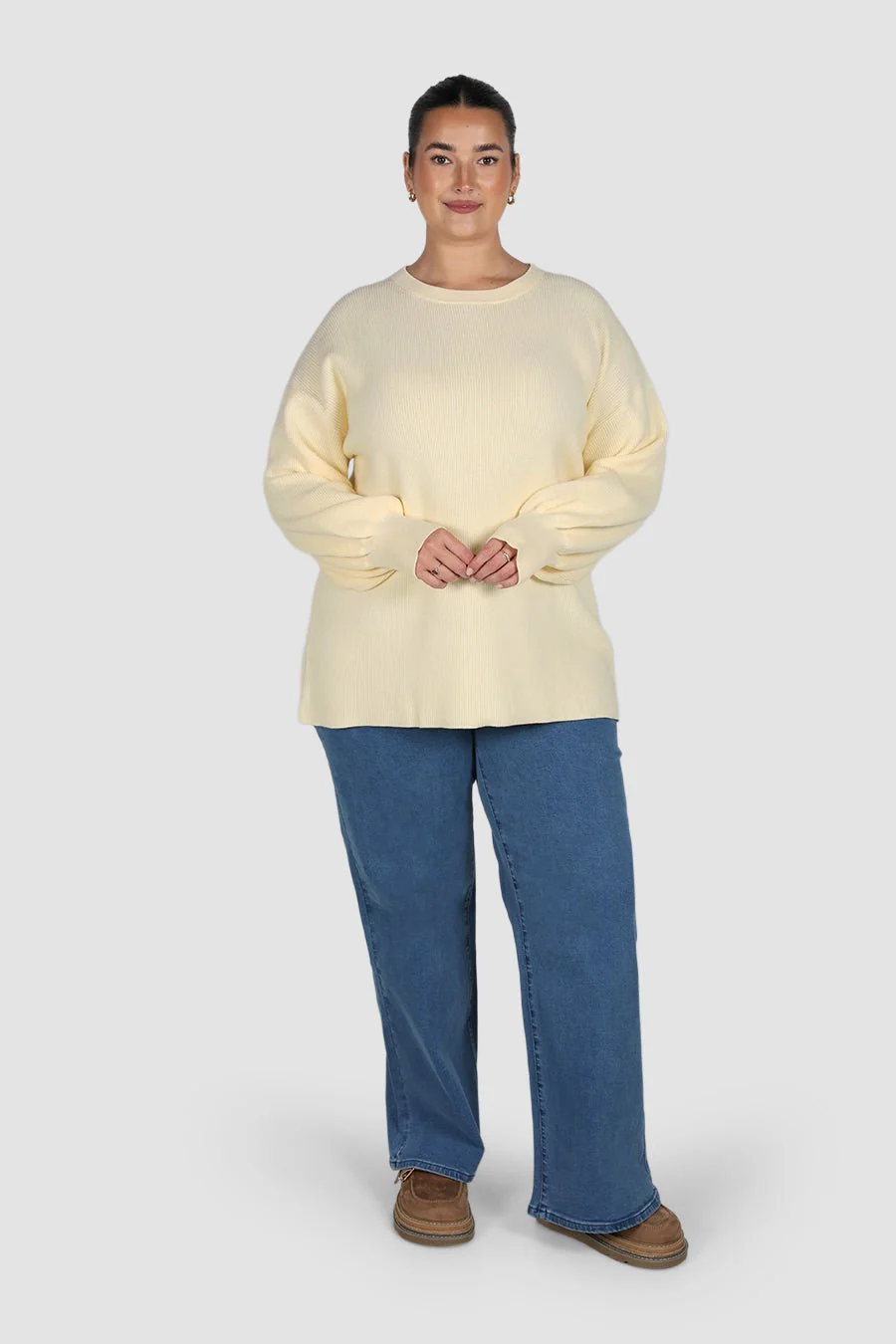 CORLEN OVERSIZED KNIT BUTTERMILK - Image 3