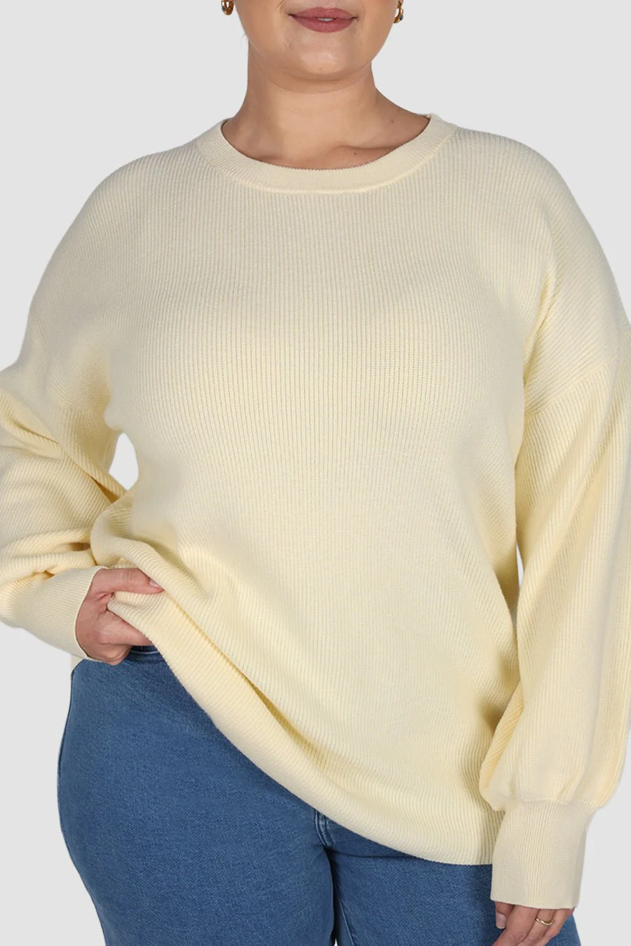 CORLEN OVERSIZED KNIT BUTTERMILK - Image 4