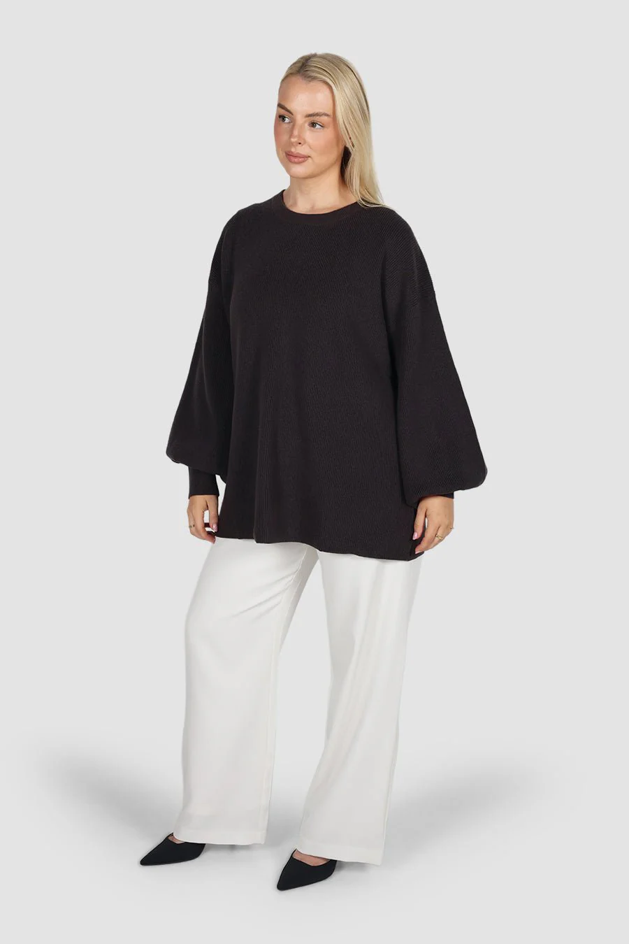 CORLEN OVERSIZED KNIT CHARCOAL - Image 5