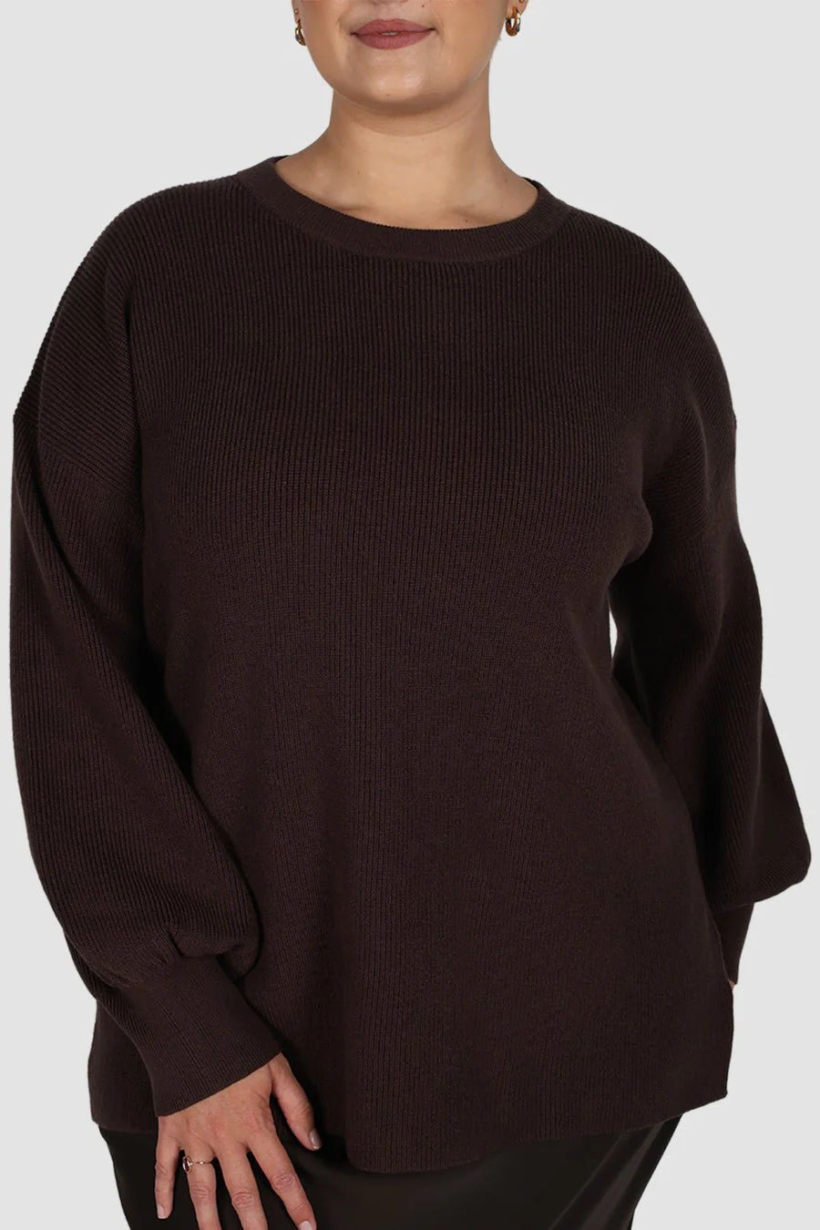 CORLEN OVERSIZED KNIT ESPRESSO - Image 3