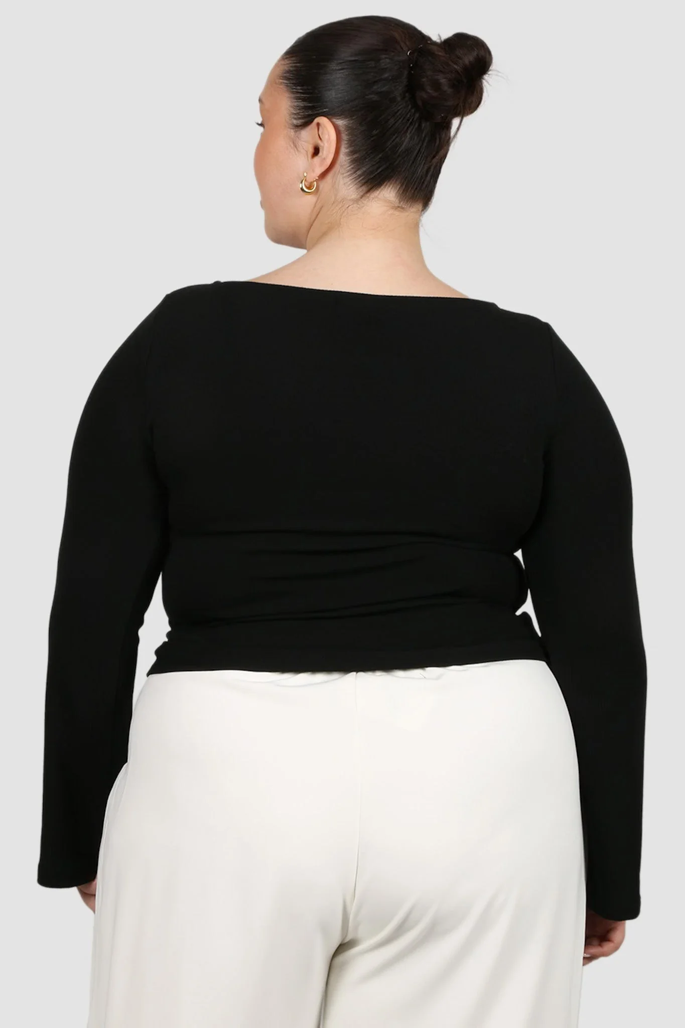DAKOTA RIBBED TOP BLACK - Image 2