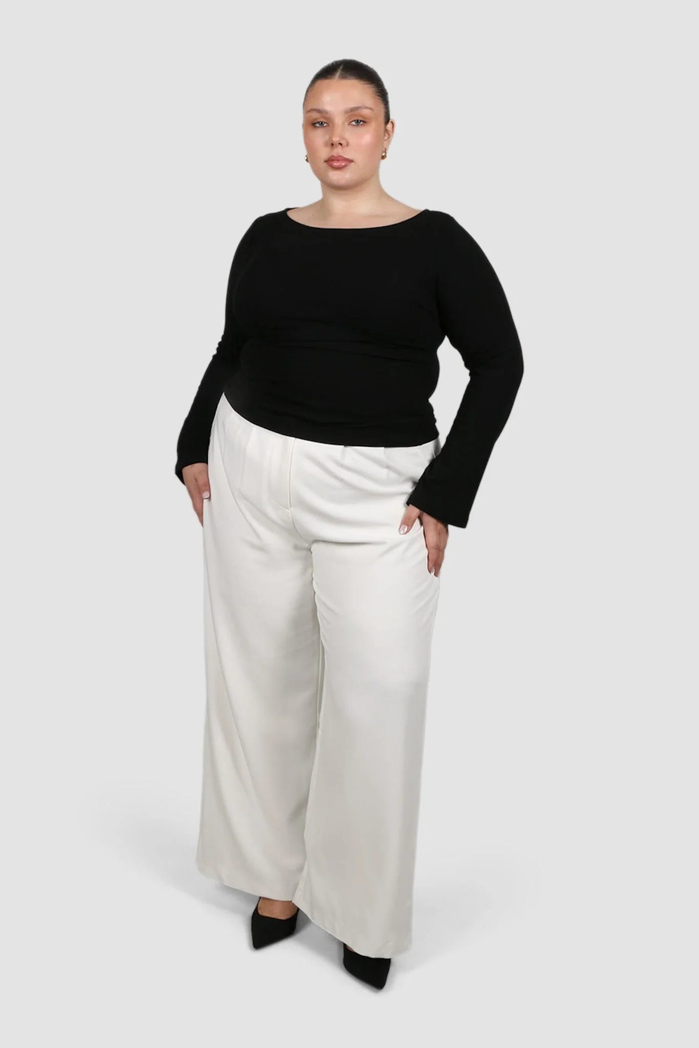 DAKOTA RIBBED TOP BLACK - Image 3