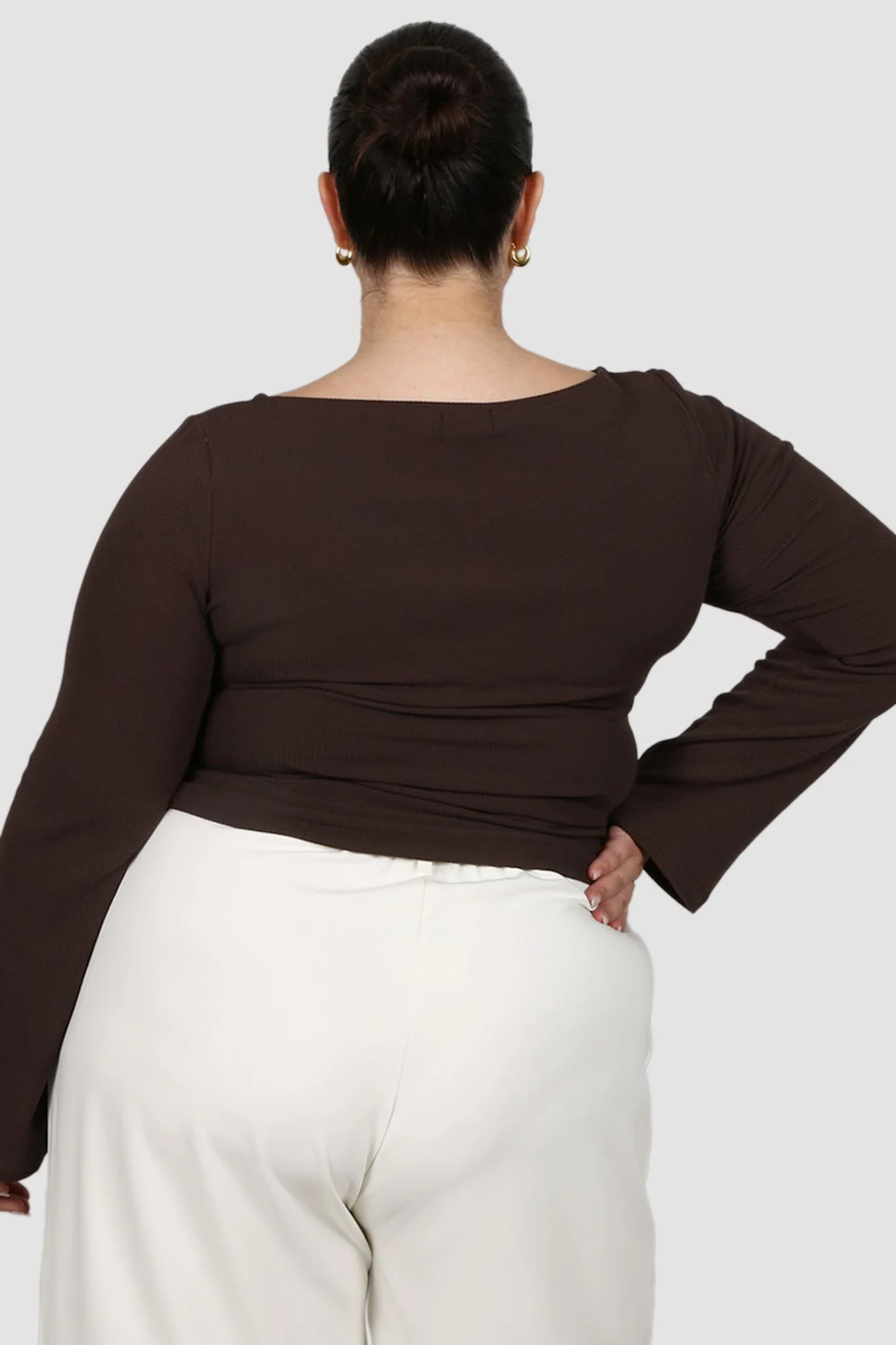 DAKOTA RIBBED TOP ESPRESSO - Image 3