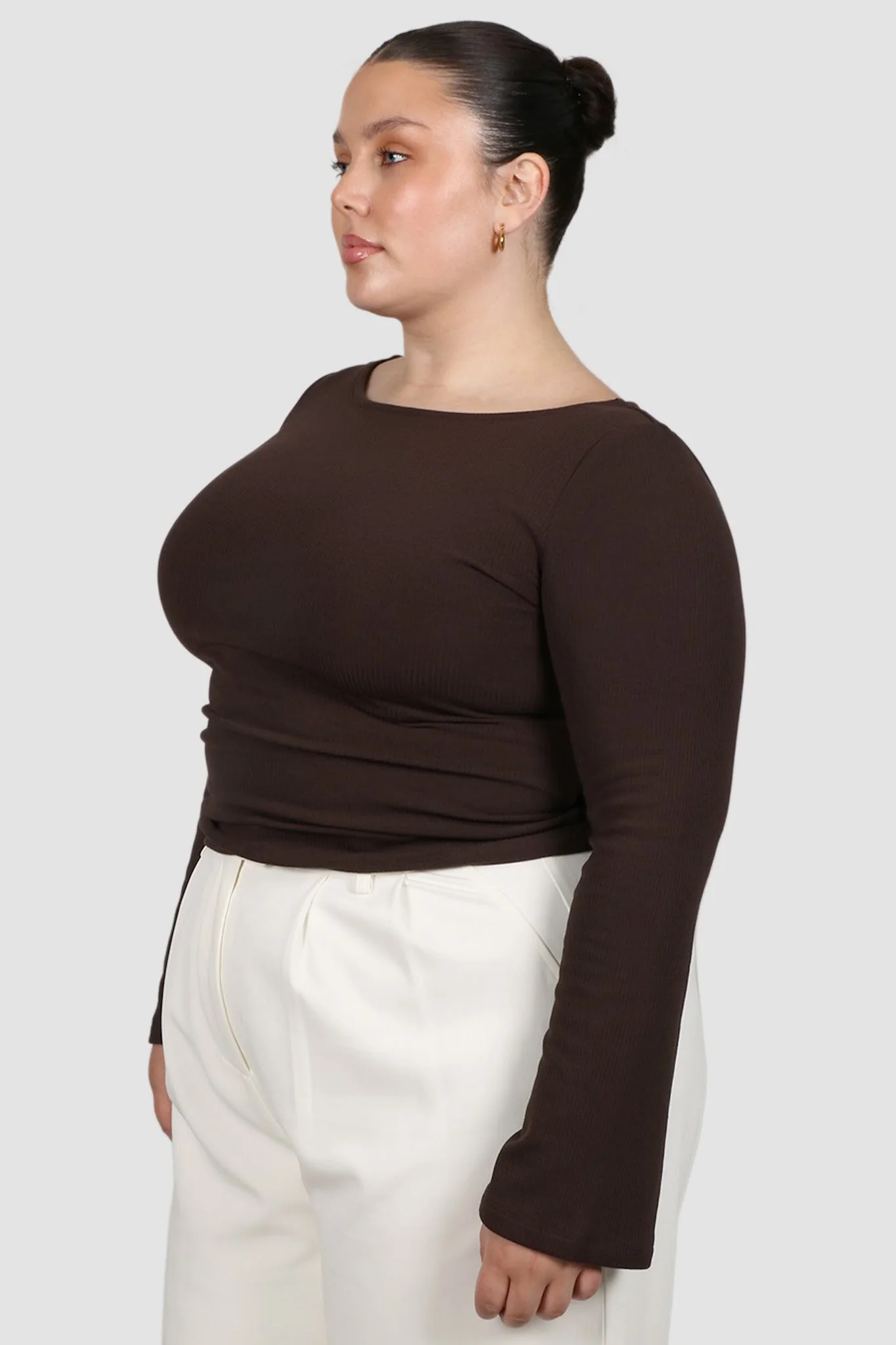 DAKOTA RIBBED TOP ESPRESSO - Image 4