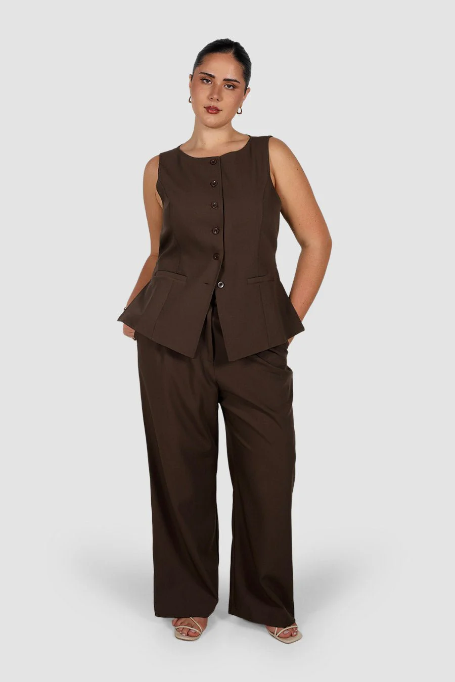DOWNTOWN PANT CHOCOLATE - Image 2