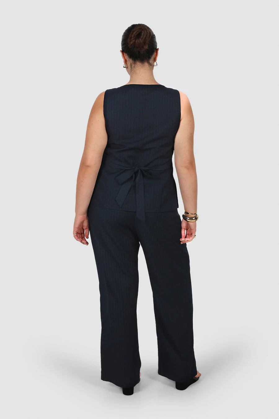 DOWNTOWN PANT NAVY PINSTRIPE - Image 5