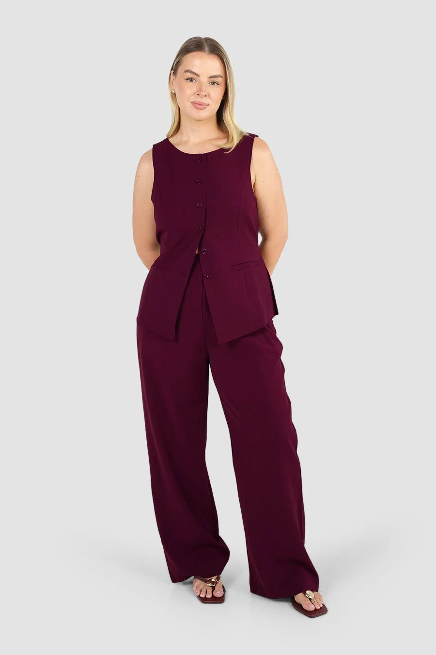 DOWNTOWN PANT WINE - Image 7