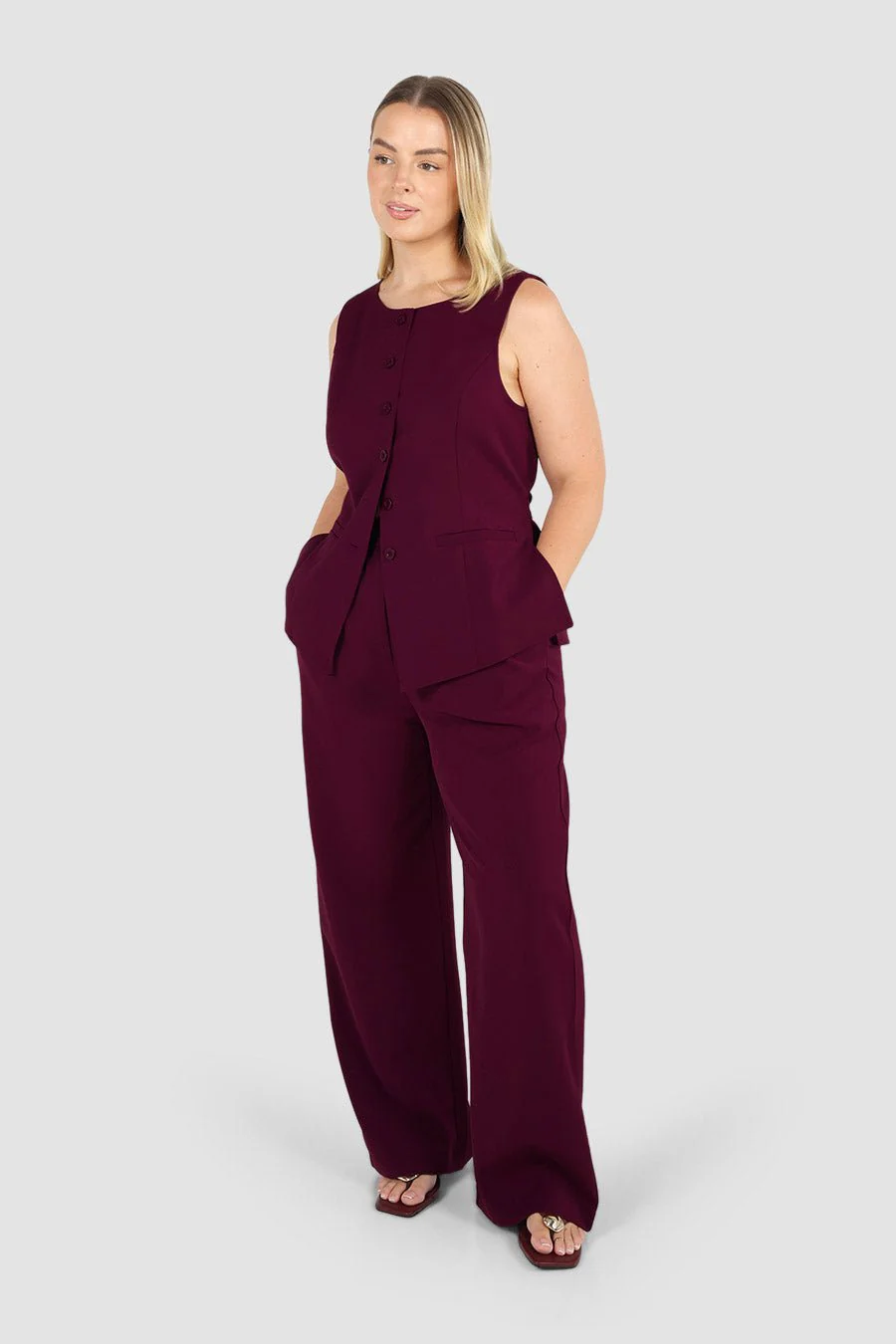 DOWNTOWN PANT WINE - Image 9