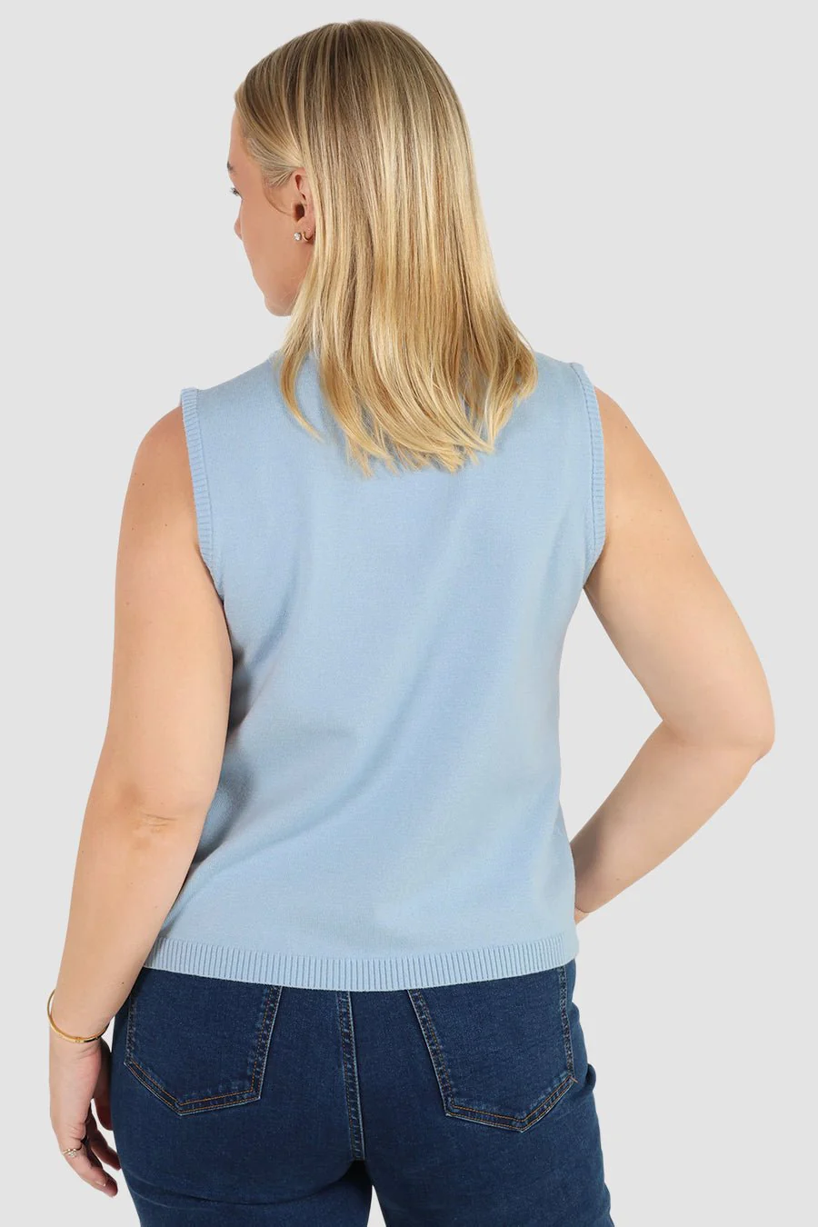 ESTI KNIT VEST BLUE - Image 4