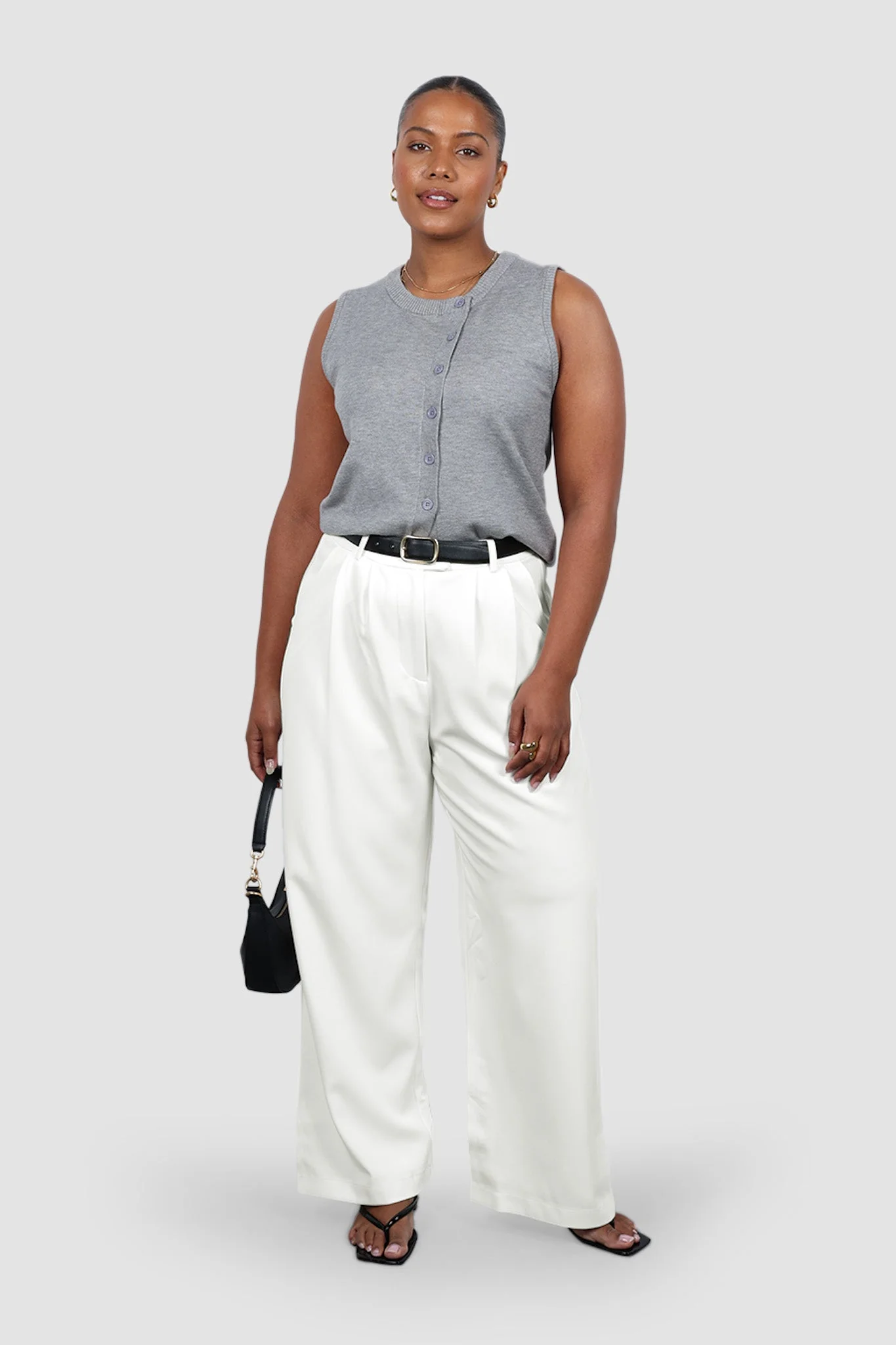 ESTI KNIT VEST GREY MARLE - Image 10