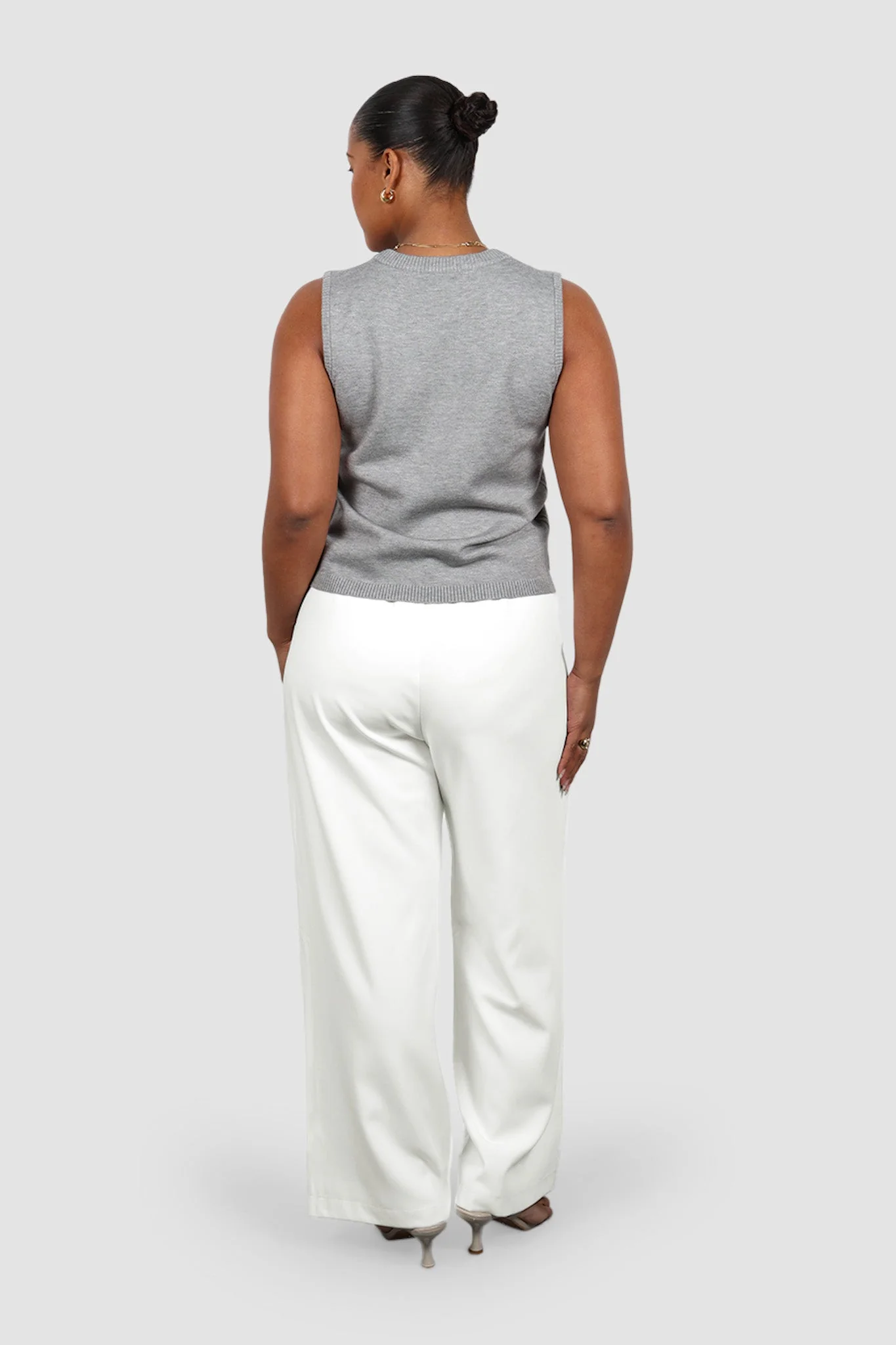 ESTI KNIT VEST GREY MARLE - Image 7