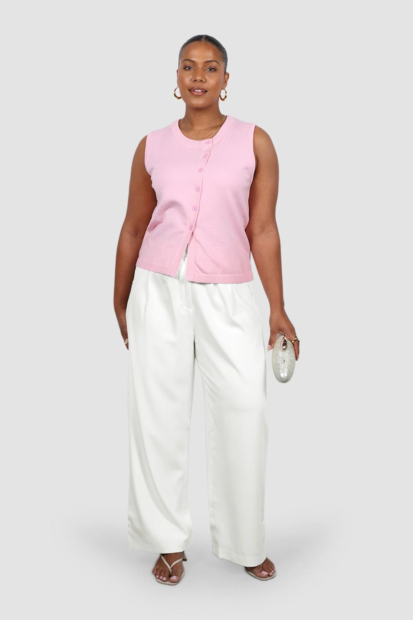 ESTI KNIT VEST PINK - Image 11