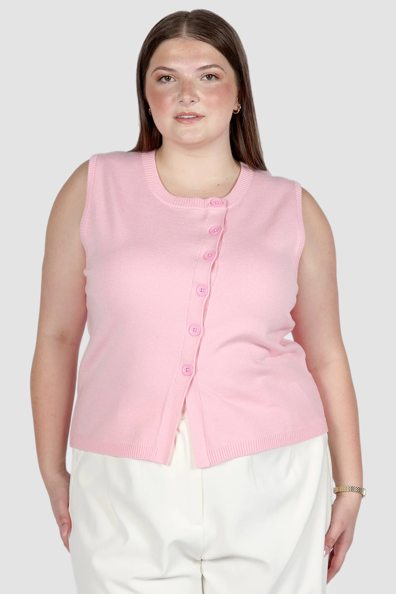 ESTI KNIT VEST PINK - Image 13