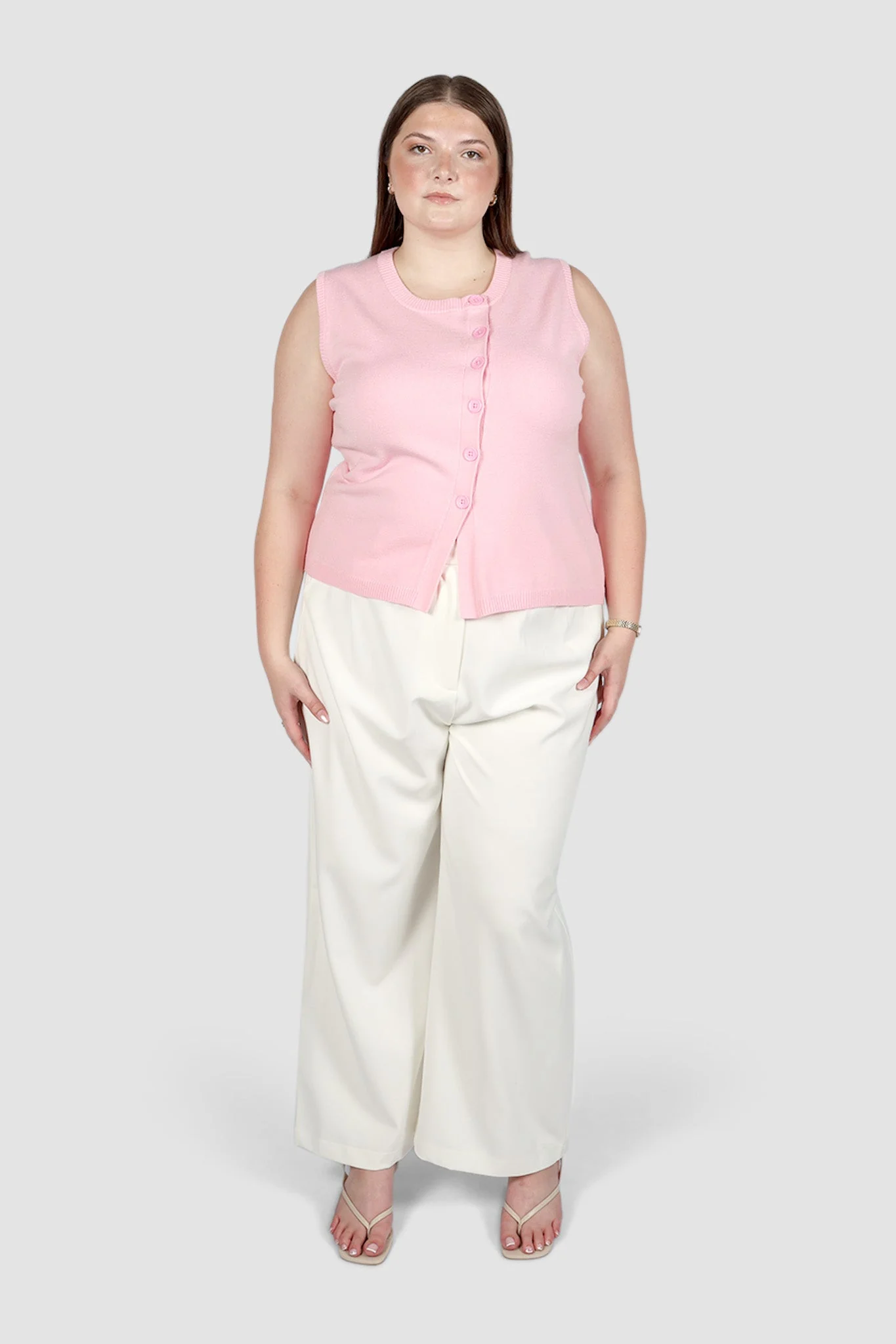 ESTI KNIT VEST PINK - Image 15
