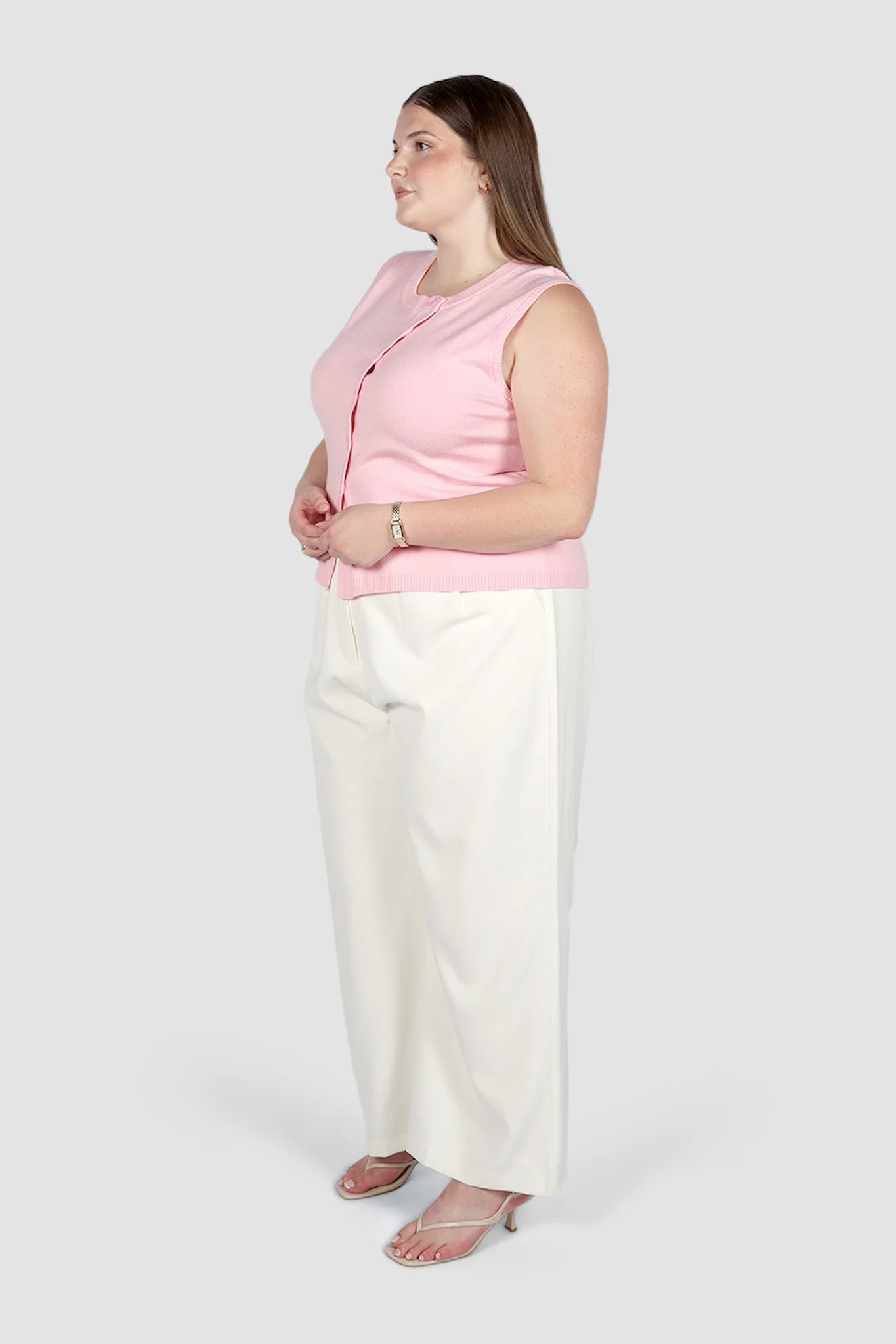 ESTI KNIT VEST PINK - Image 17