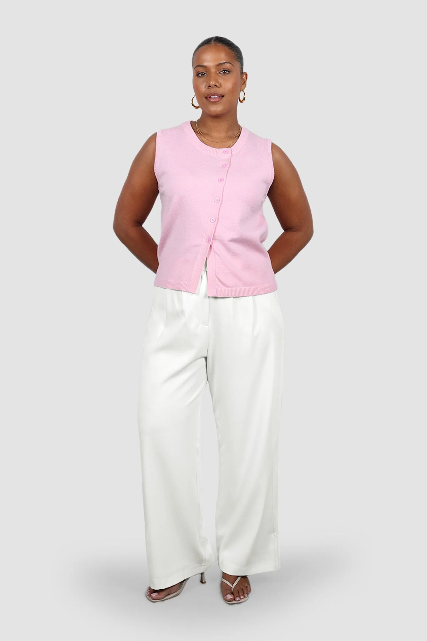 ESTI KNIT VEST PINK - Image 6