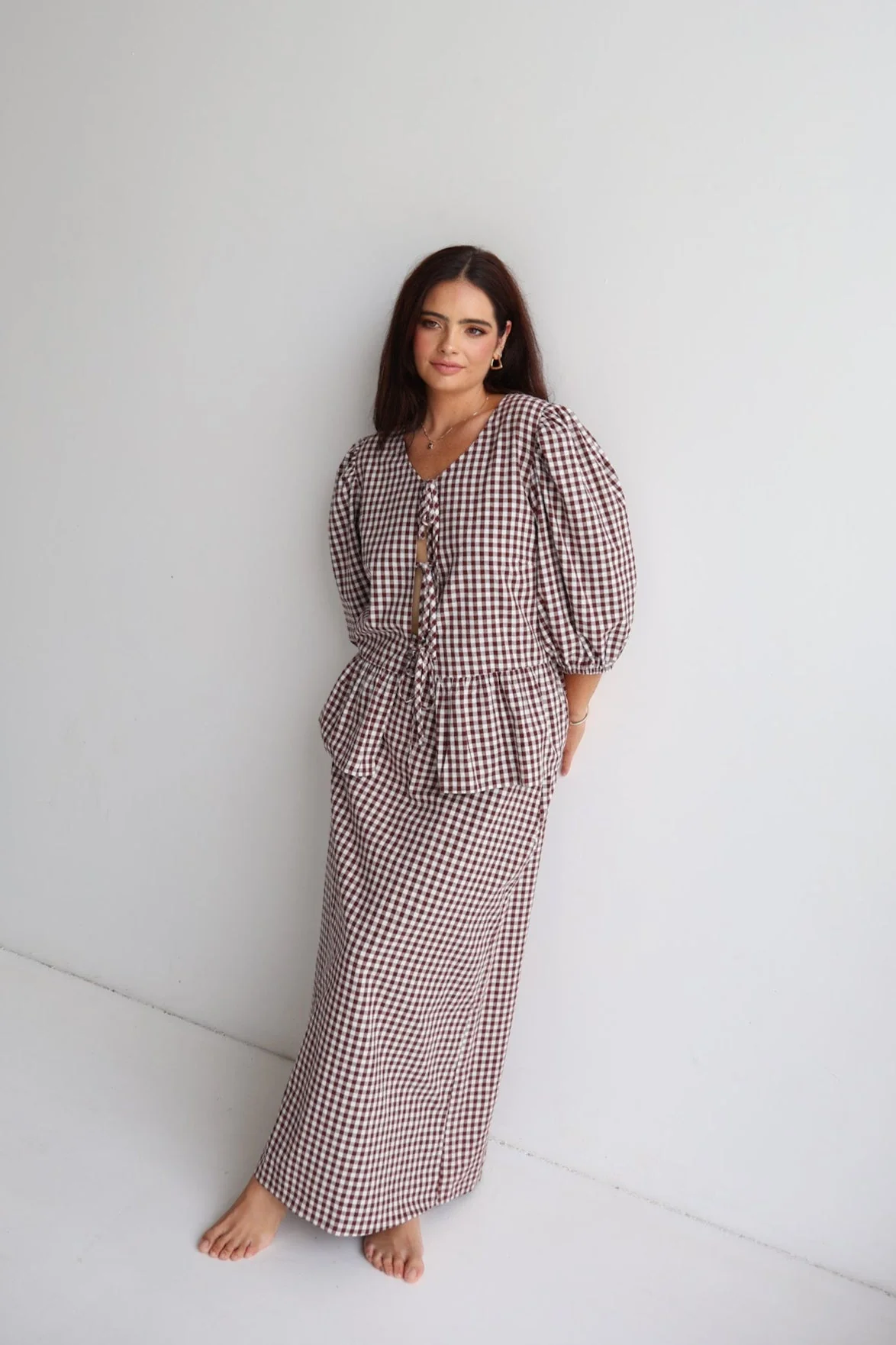 FAWN TOP CHOC GINGHAM - Image 4