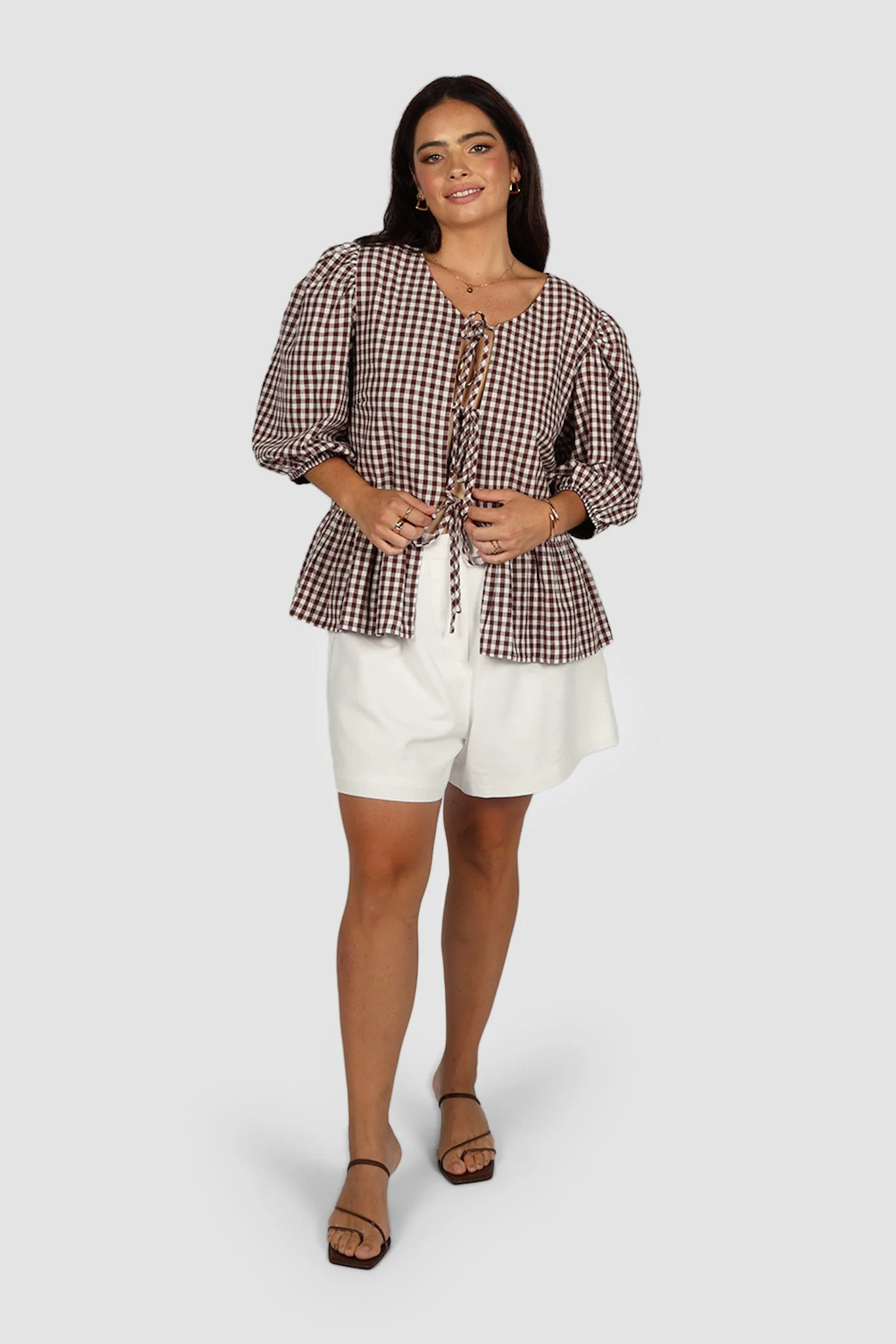 FAWN TOP CHOC GINGHAM - Image 7