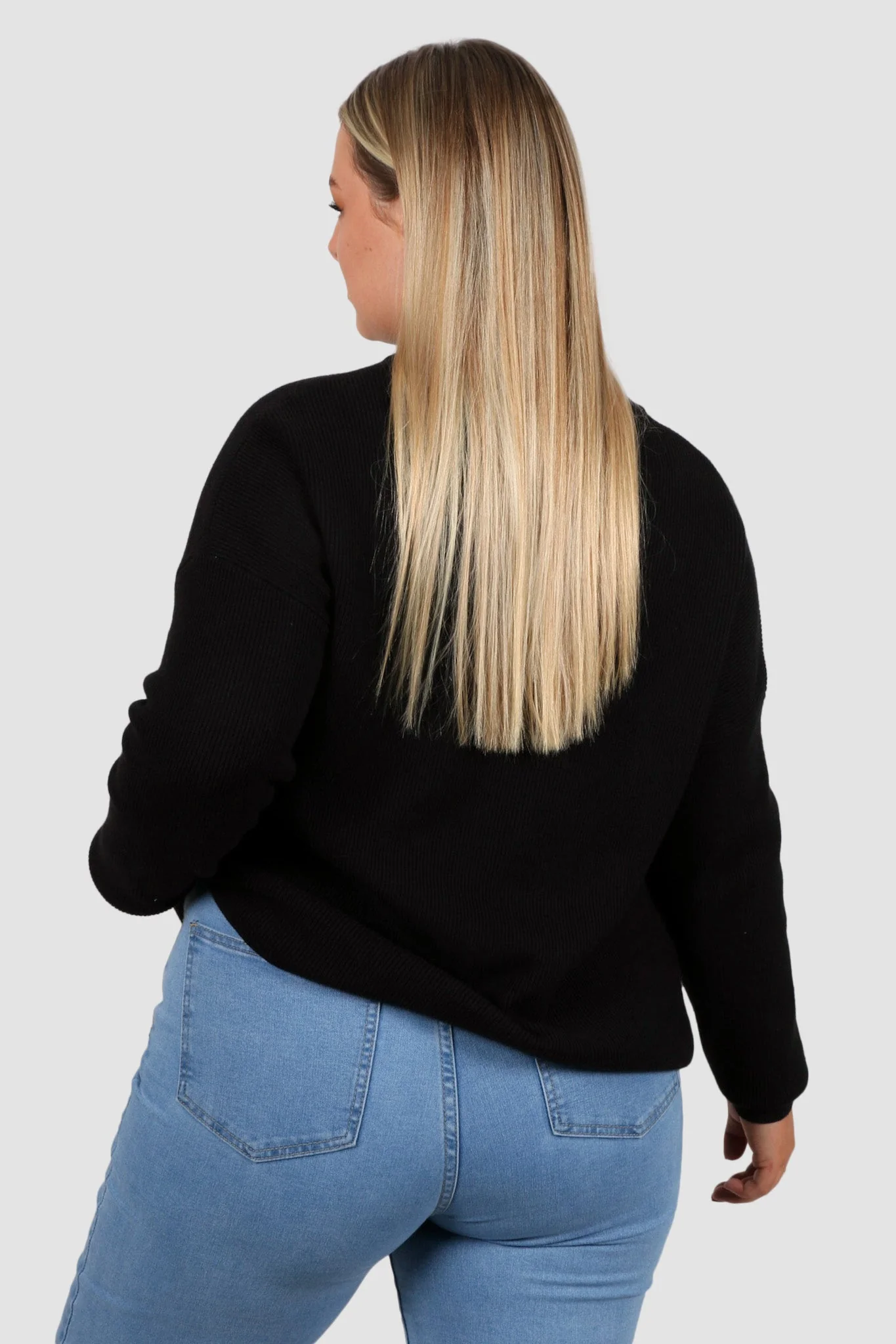 FAYT KNIT SWEATER BLACK - Image 7