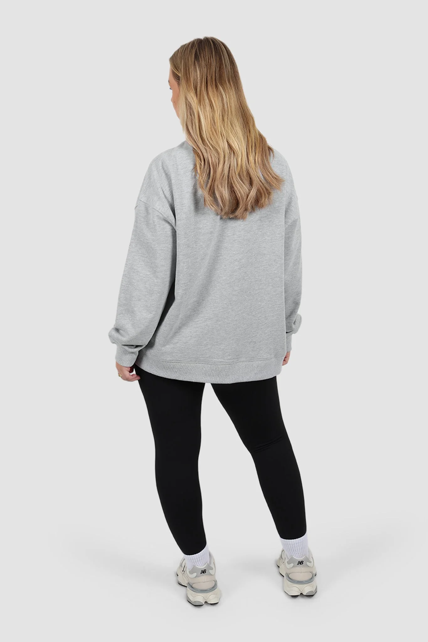 FAYT LOGO CREW NECK SWEATER GREY MARLE - Image 7