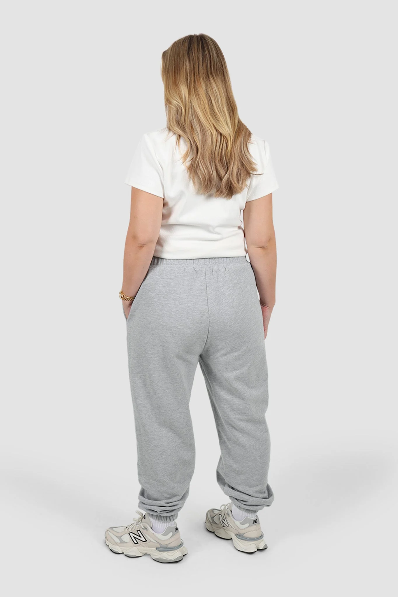 FAYT LOGO CUFF SWEATPANT GREY MARLE - Image 3