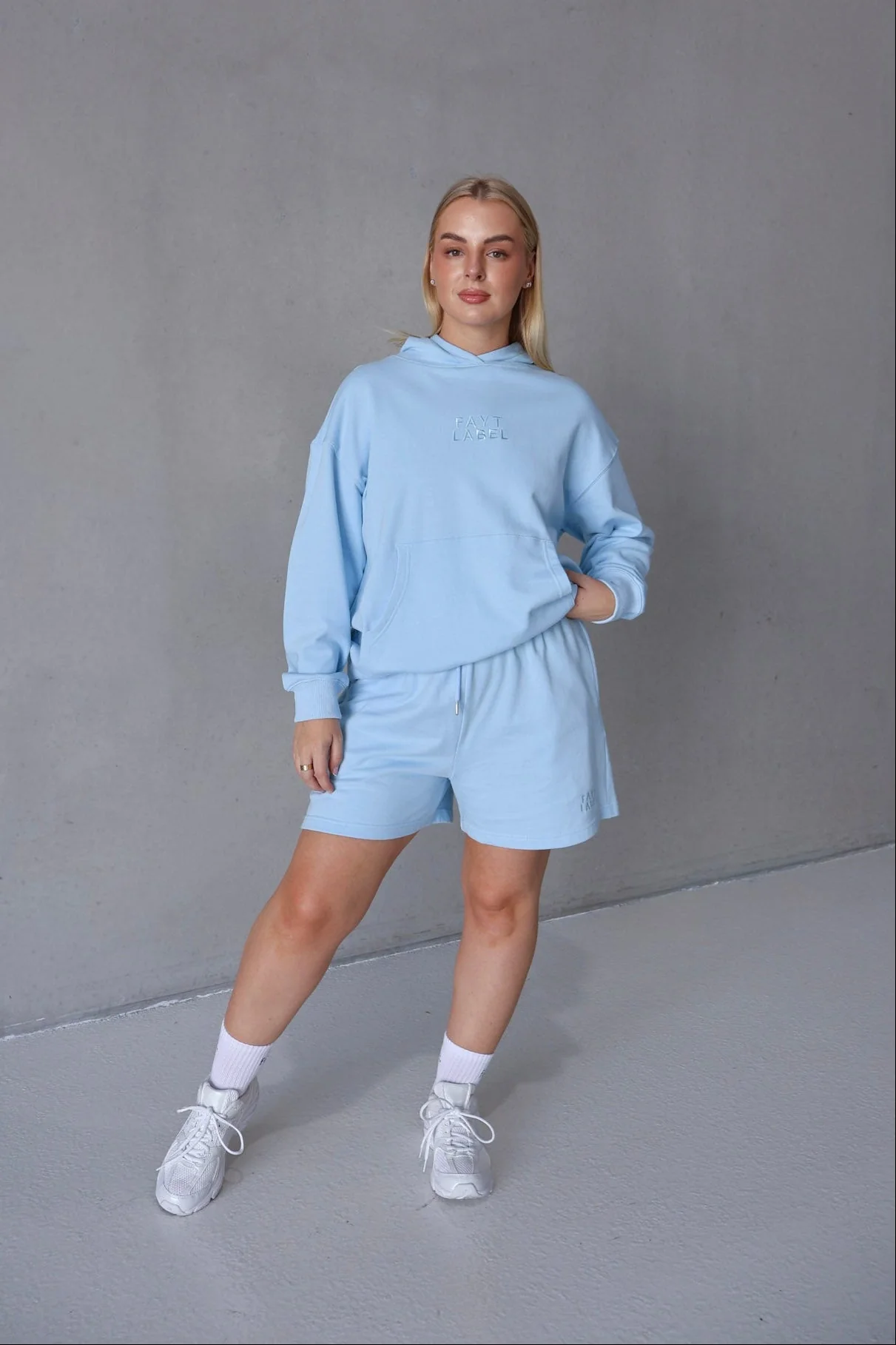 FAYT LOGO HOODIE BLUE