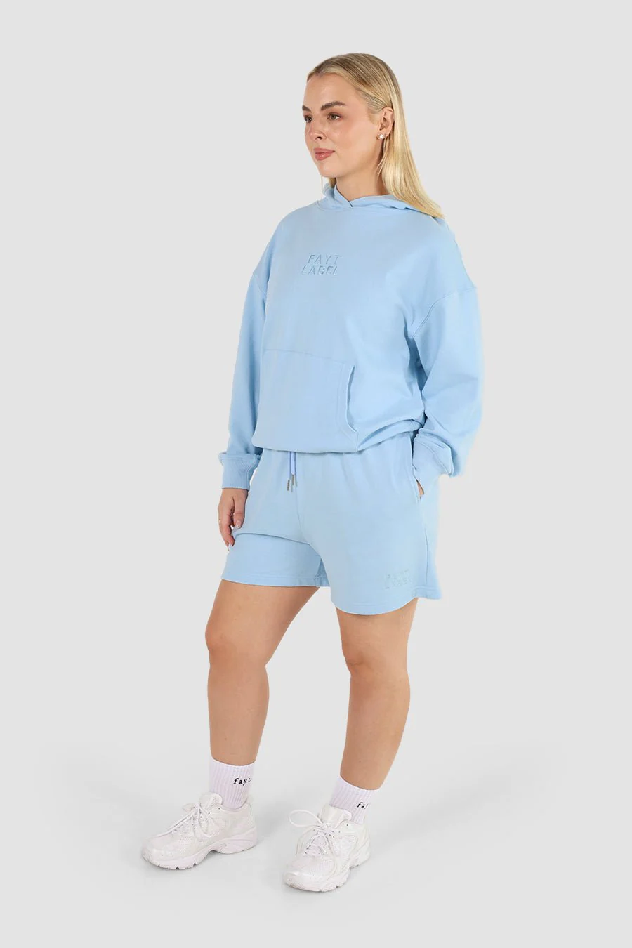FAYT LOGO HOODIE BLUE - Image 4