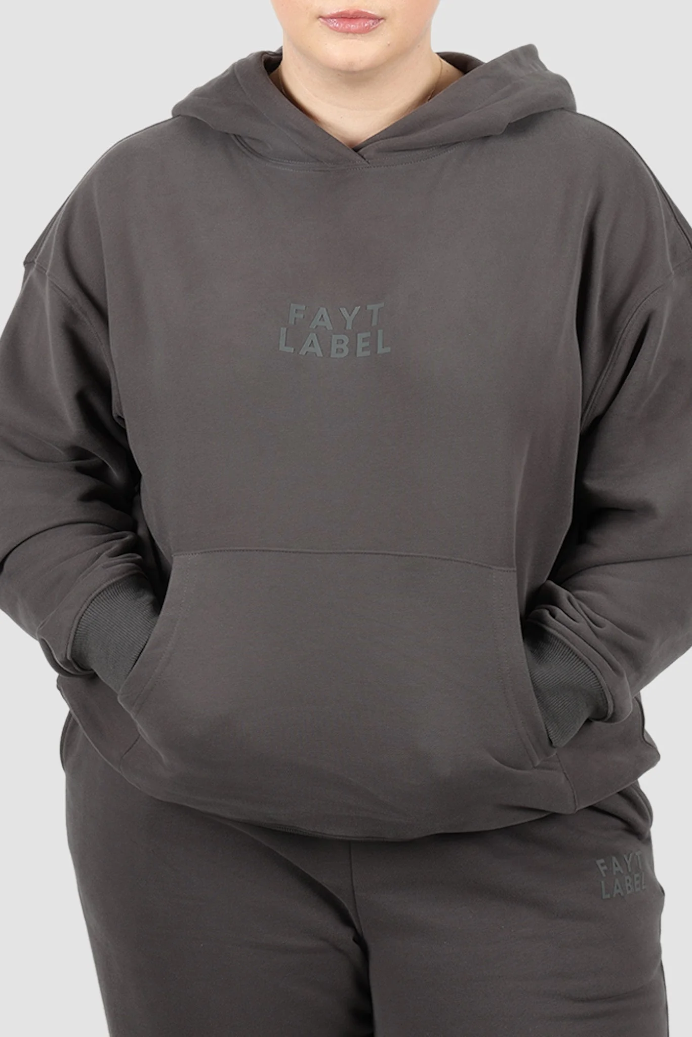 FAYT LOGO HOODIE CHARCOAL - Image 10
