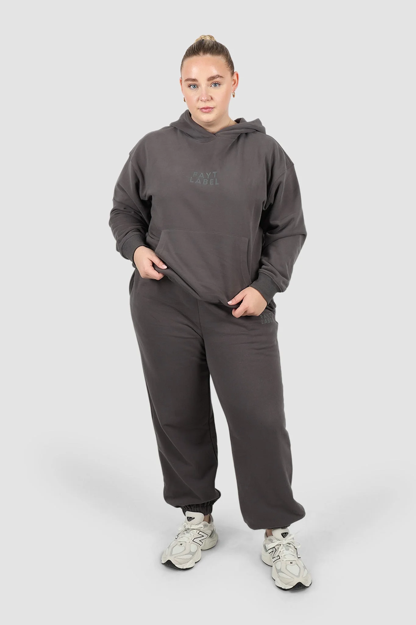 FAYT LOGO HOODIE CHARCOAL - Image 12