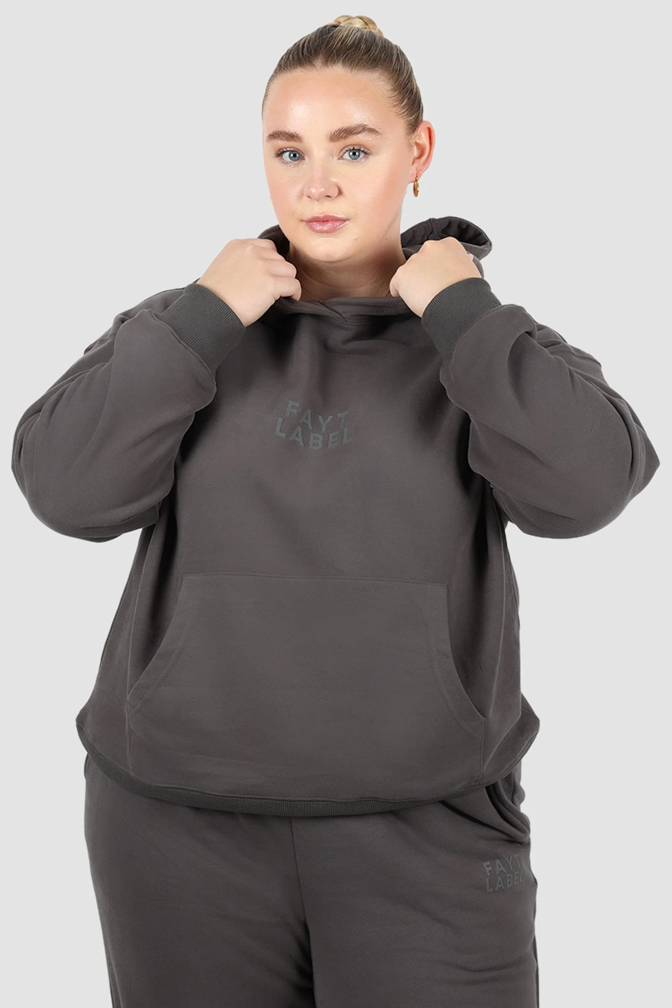 FAYT LOGO HOODIE CHARCOAL - Image 13
